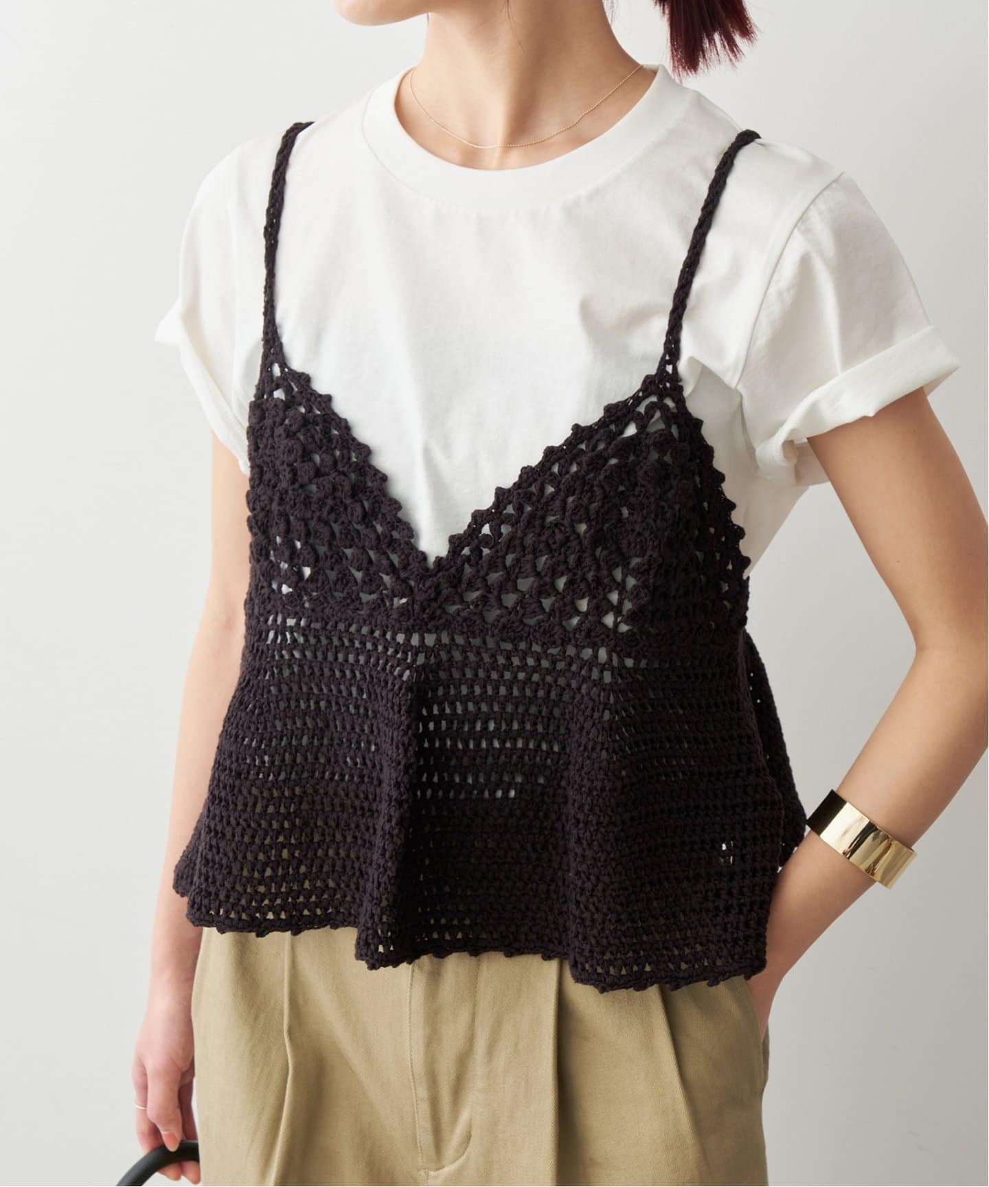 WEB限定 / 追加3》クロシェニットキャミソール（キャミソール）｜Spick