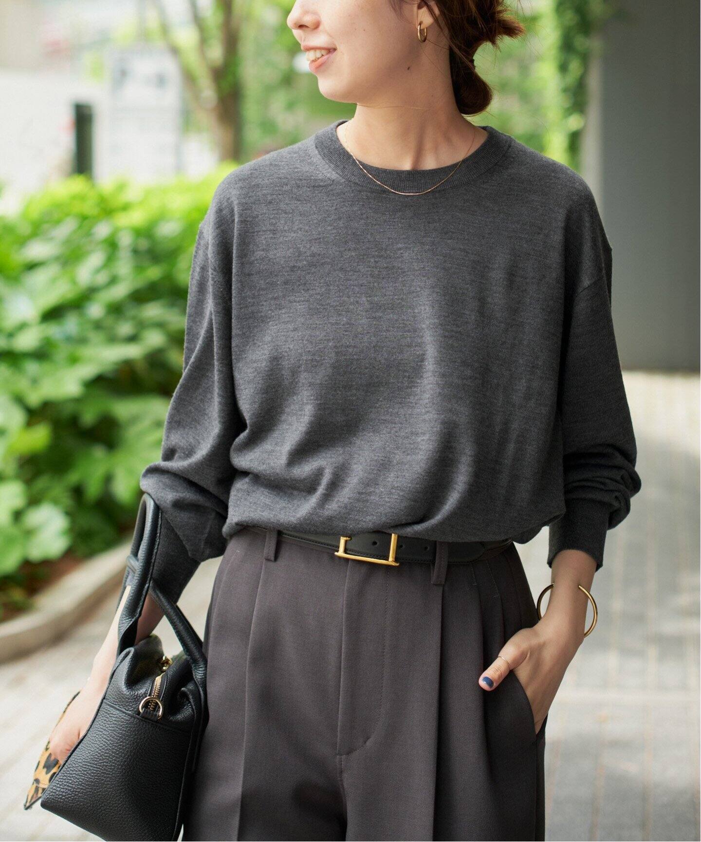 手洗い可 / 追加》18G クルーネックプルオーバー（ニット／セーター