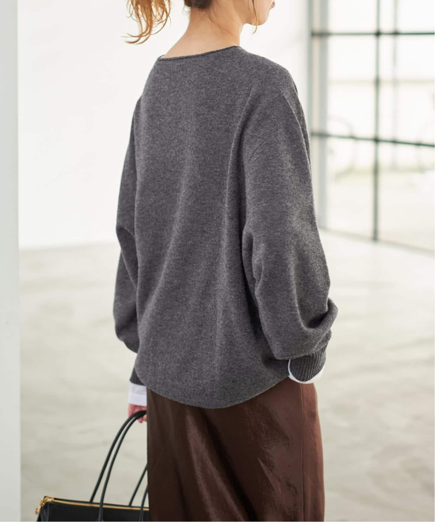 追加》CHESSルーズボートネックプルオーバー（ニット／セーター