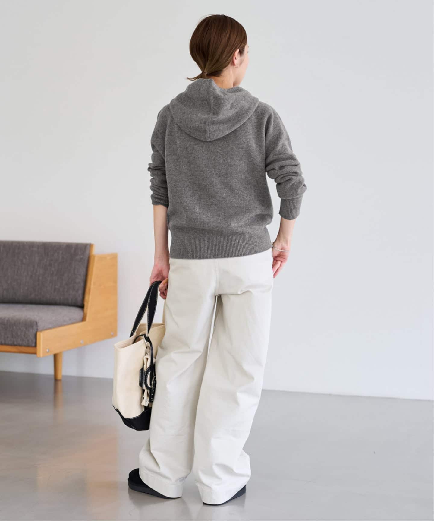 ≪追加≫圧縮ウールフードプルオーバー（ニット／セーター