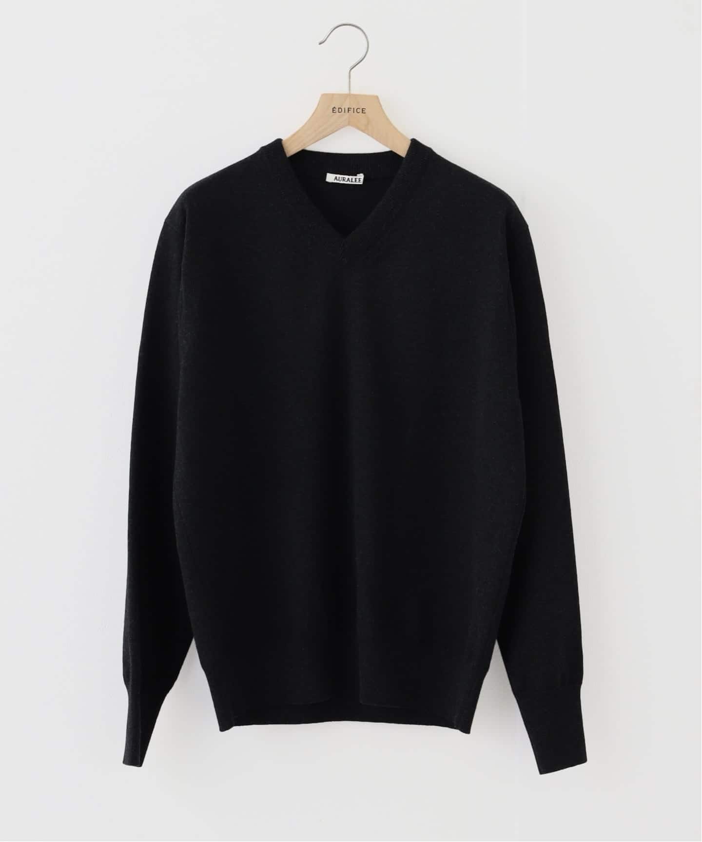 AURALEE (オーラリー) HIGH TWIST WOOL KNIT V-NECK プルオーバー