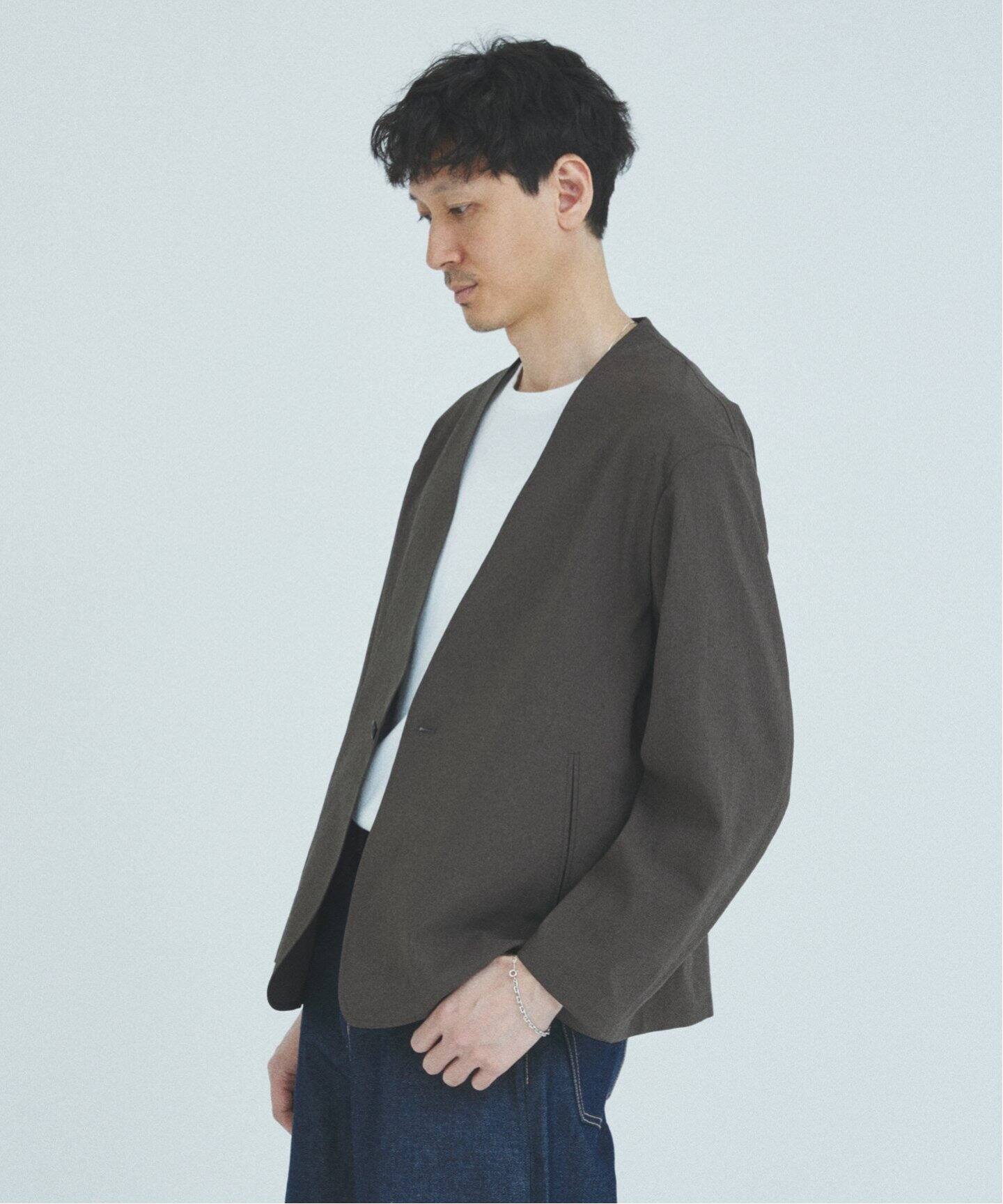 吸水速乾 / 通気性” EVALET ストレッチ ノーカラージャケット