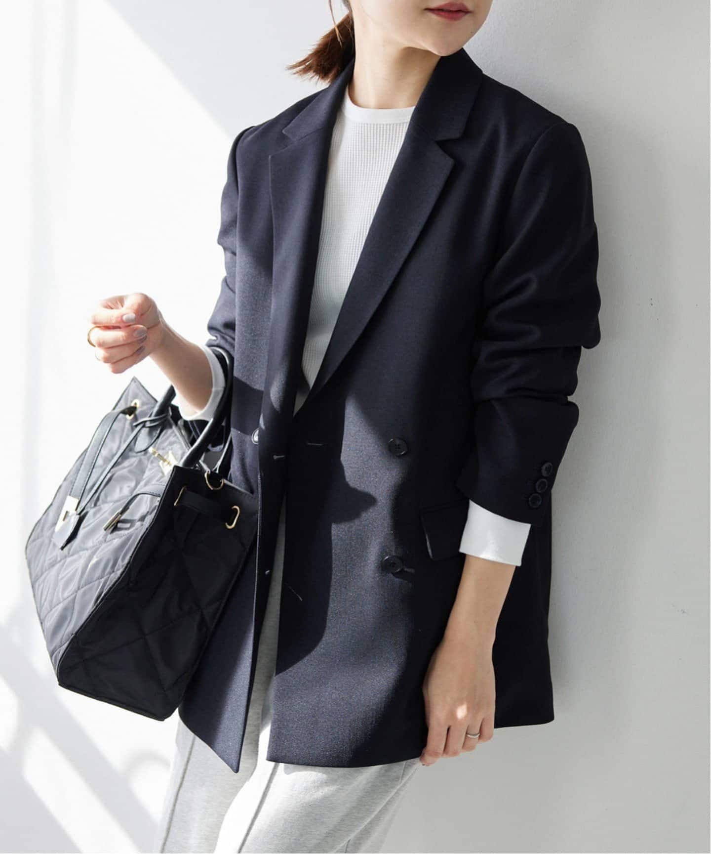 追加》ウォッシャブルツイルダブルジャケット（テーラードジャケット