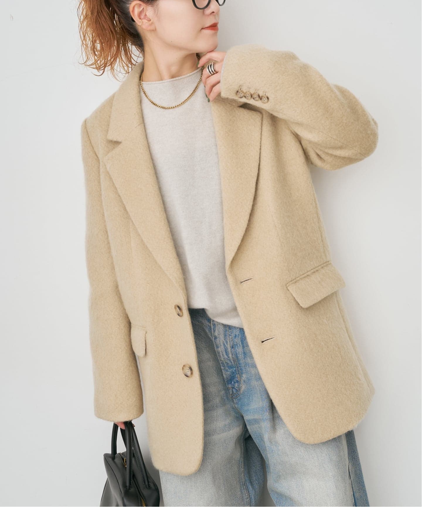 モヘヤブレンド シャギージャケット（その他ブルゾン／アウター