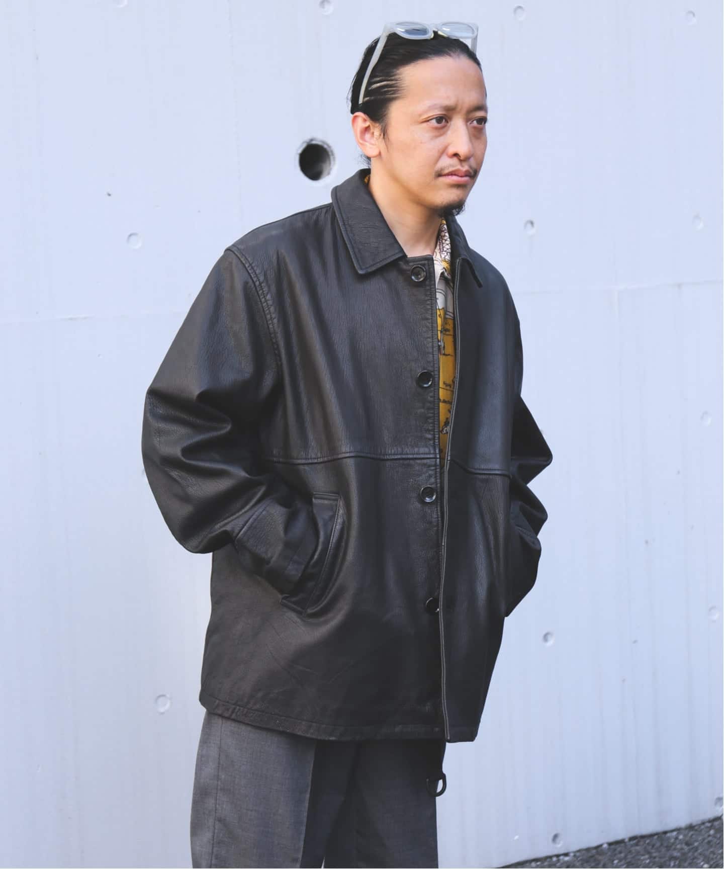 ゴートレザー ウォッシュド カーコート（レザージャケット）｜JOURNAL