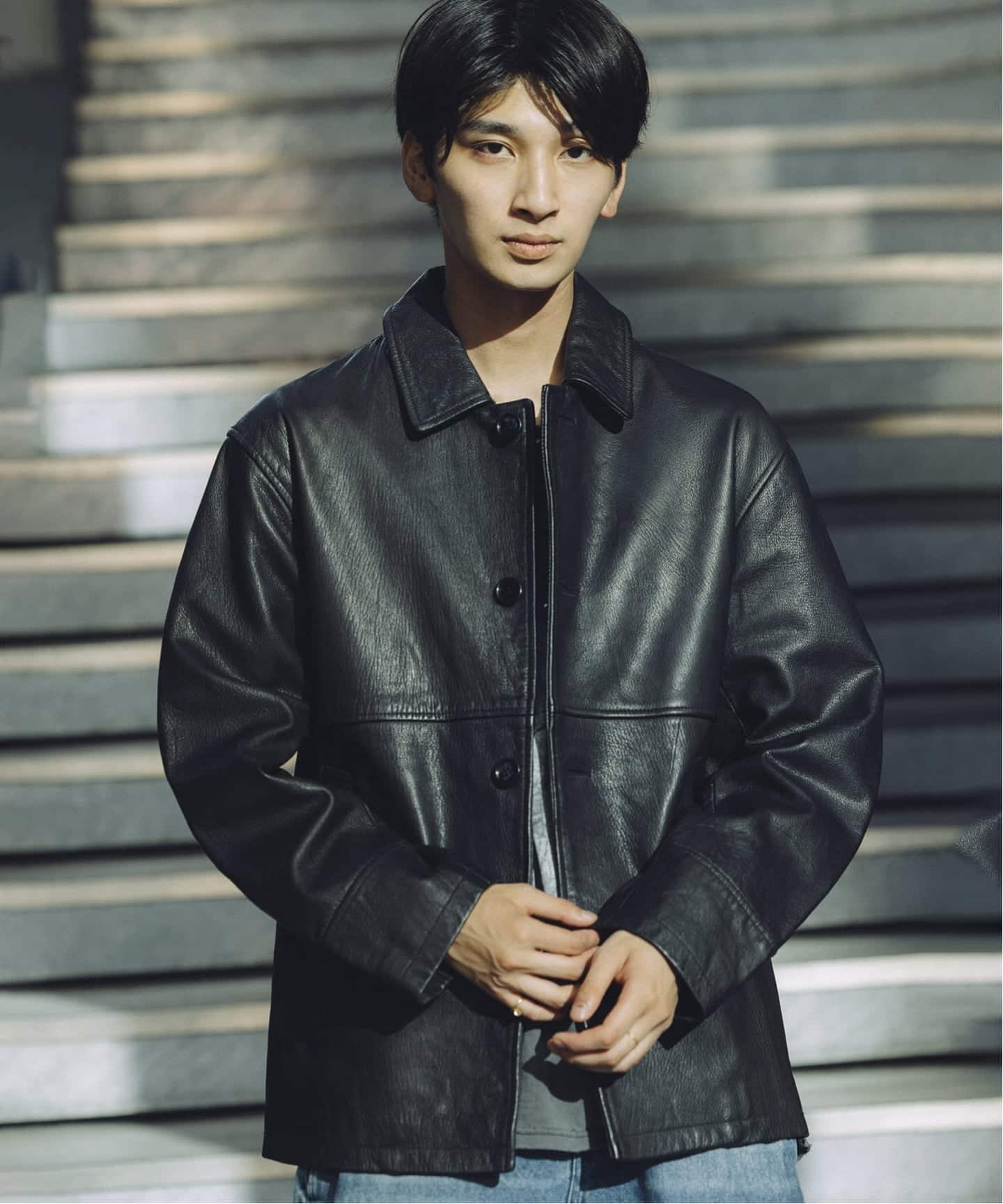 ゴートレザー ウォッシュド カーコート（レザージャケット）｜JOURNAL