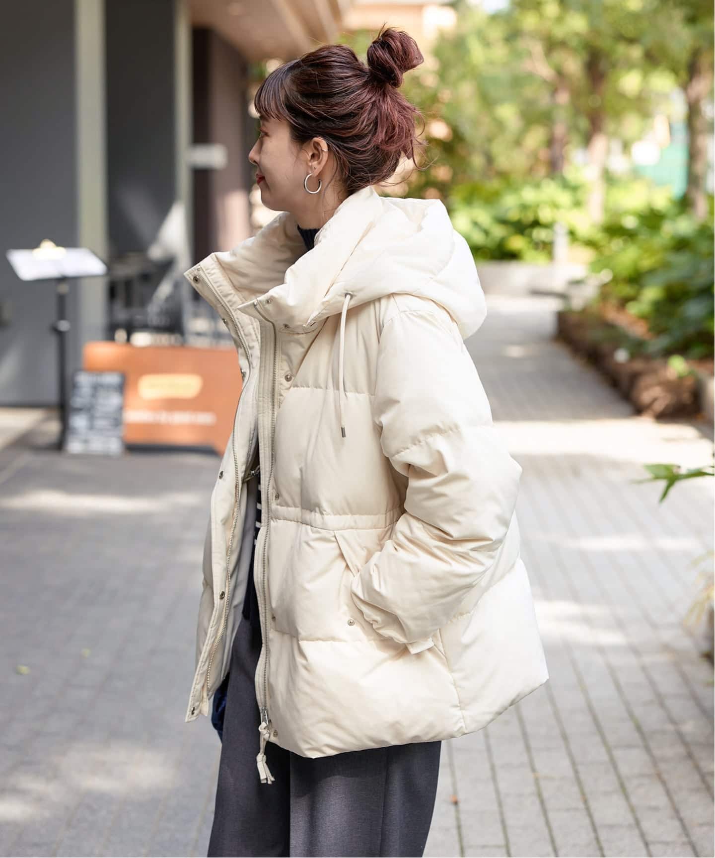 撥水 / 撥油 / フラッフィーフーディミトンダウン（ダウンジャケット