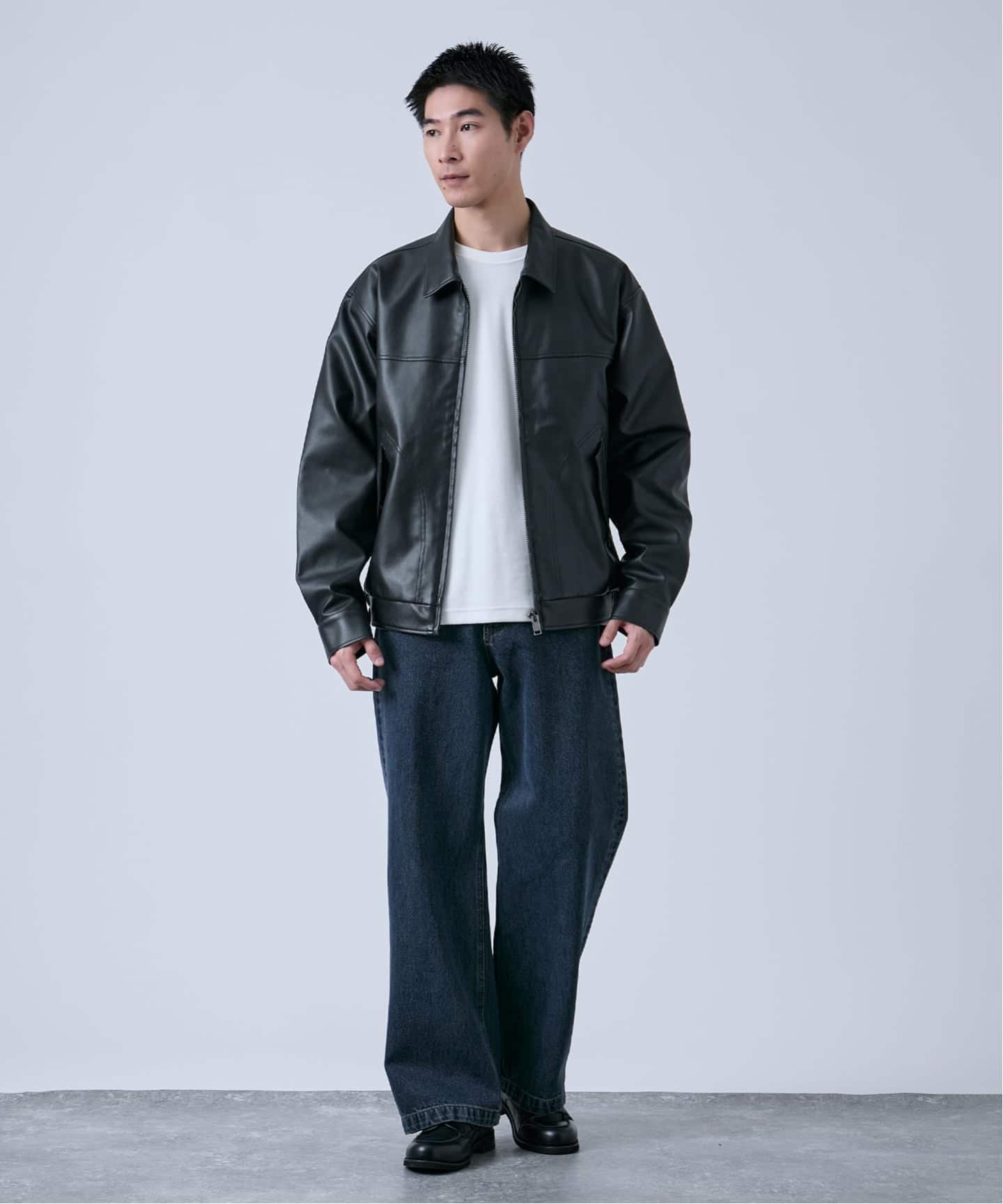 Eddie Bauer 別注 フェイクレザーブルゾン（レザージャケット）｜B.C