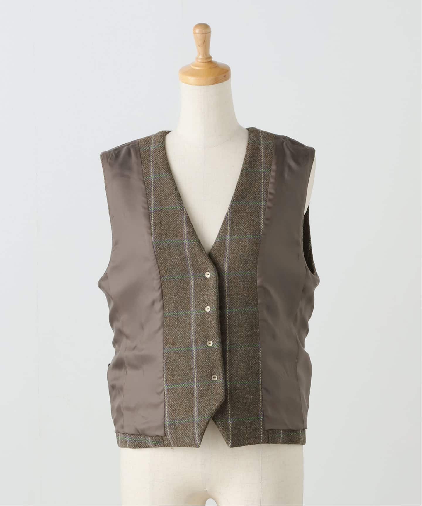 金子綾さん着用】BRITISH WOOL CHECK ベスト（その他ブルゾン