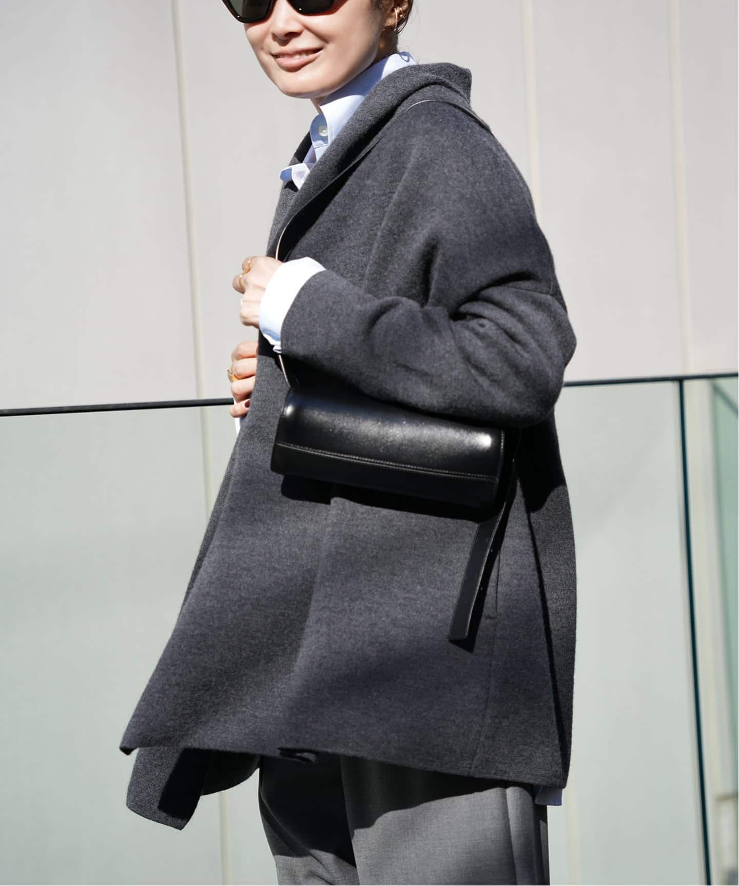 スムース ニットガウン ショートコート（その他ブルゾン／アウター