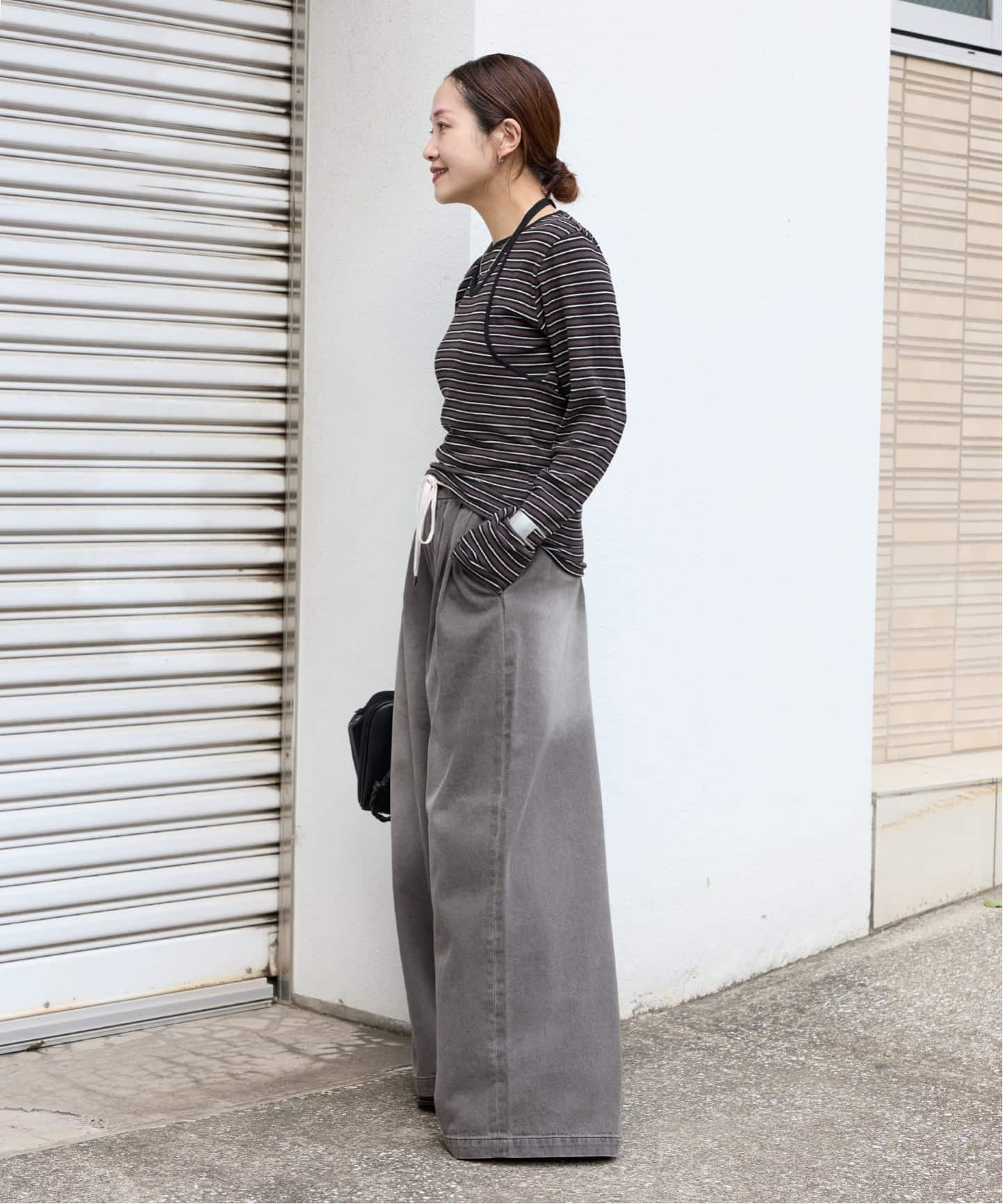 2タックデニムイージーパンツ グレー38 2タックデニムイージーパンツ