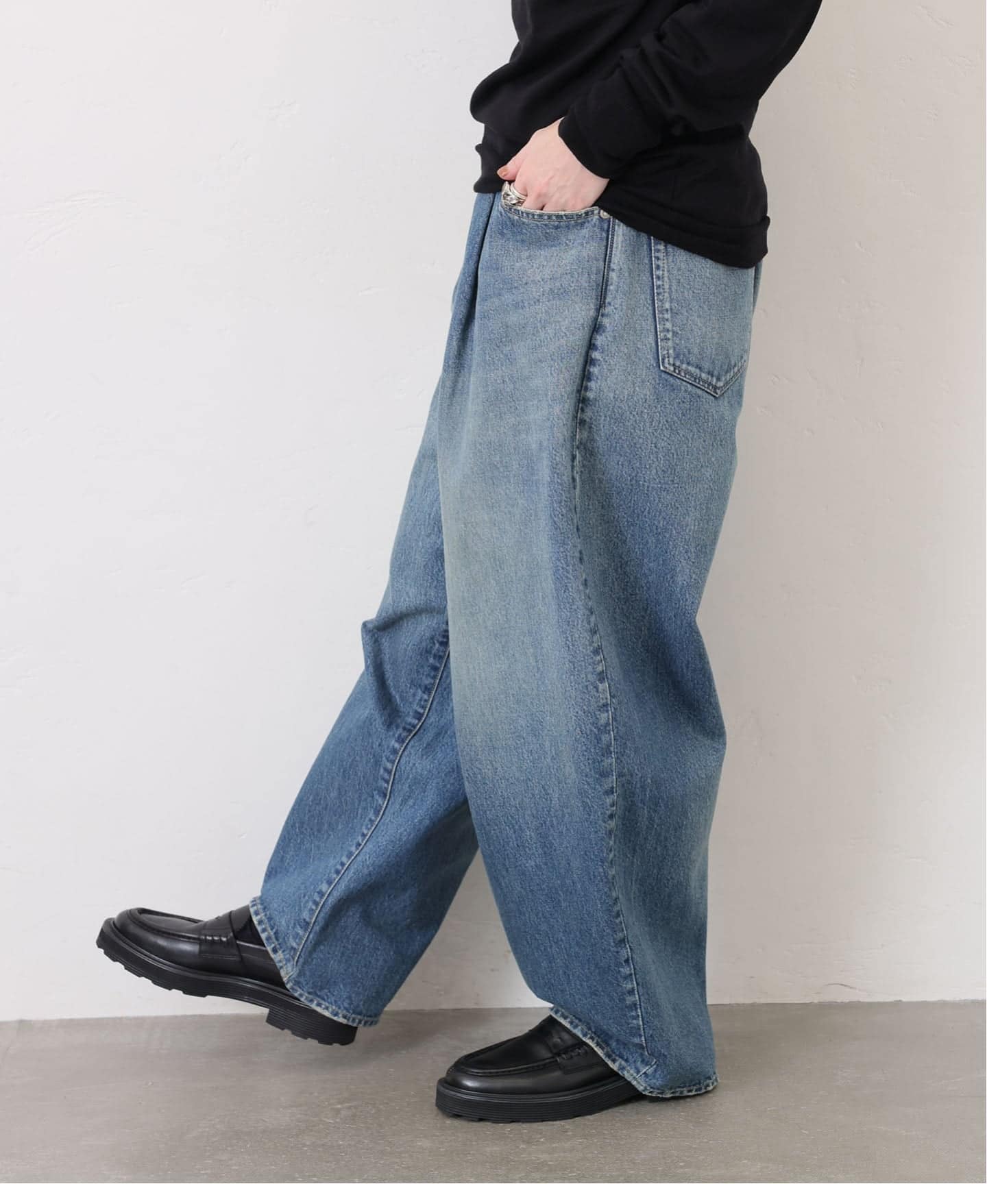 追加2》13OZデニム タックラウンドパンツ（デニムパンツ・ジーンズ