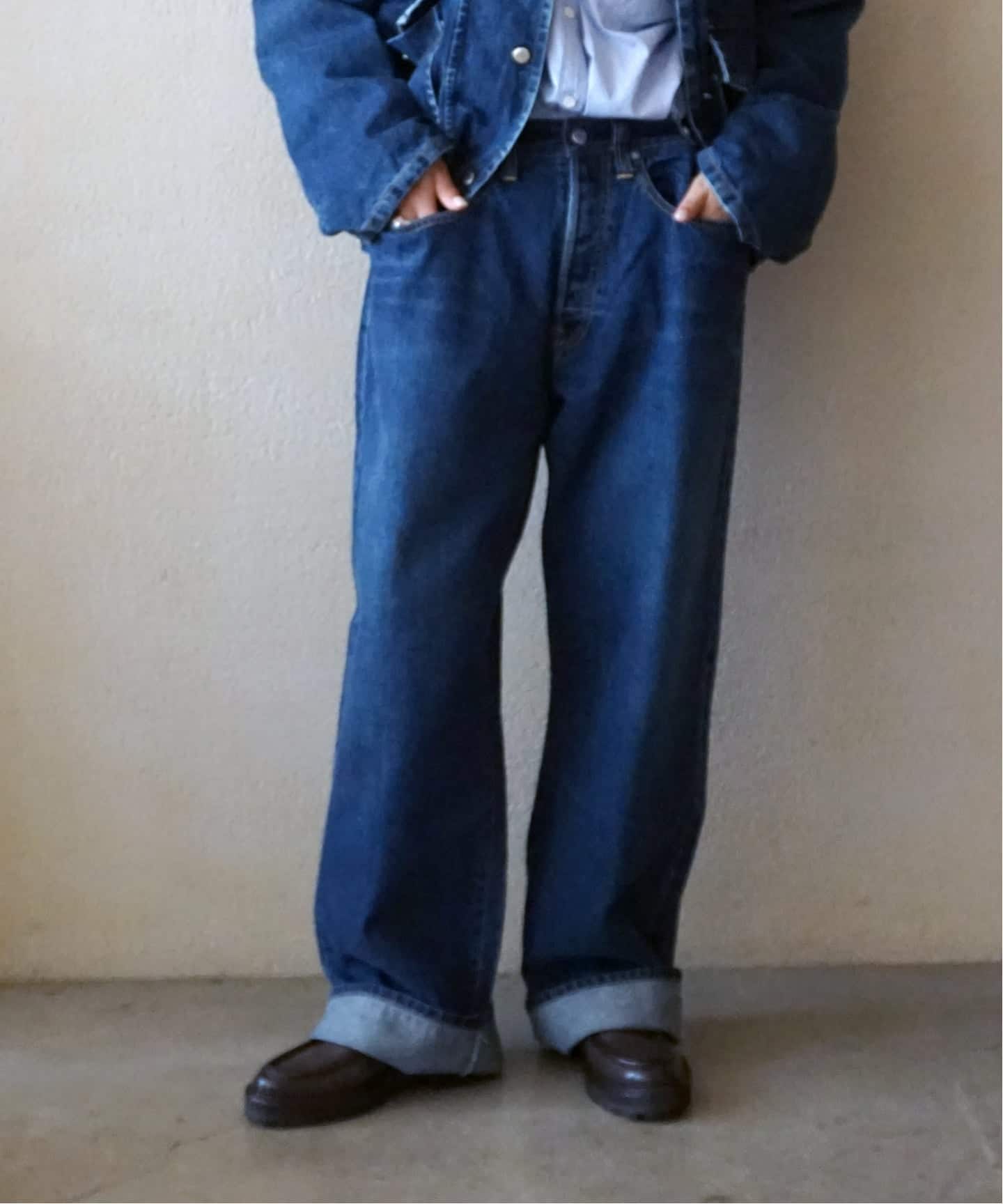 ES:S】 SUPER WIDE CINCH BACK JEANS（デニムパンツ・ジーンズ