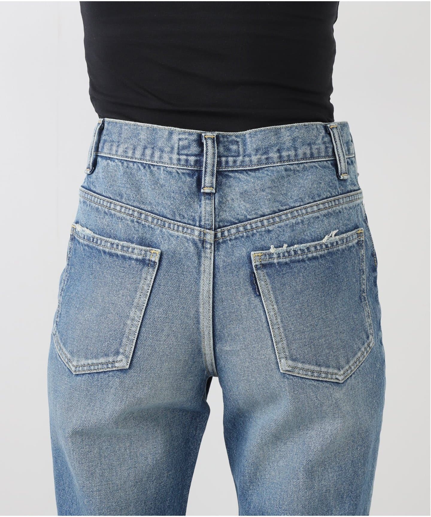 MADISONBLUE / マディソンブルー】HEM CUT FLARE PANTS DENIM（デニム