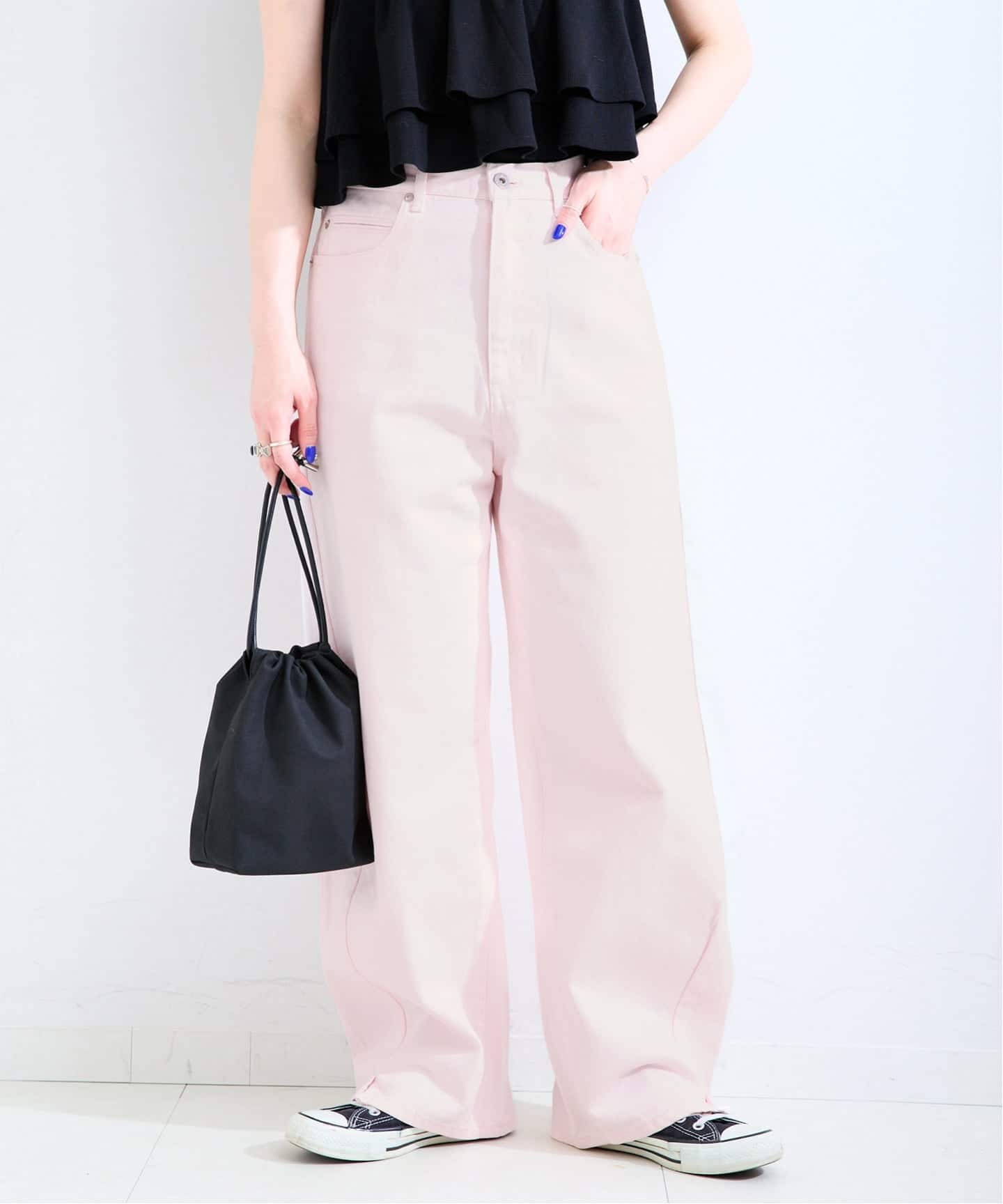 追加7》ウォッシャブル / DU JOUR / デュ ジュール BARREL BAGGY JEAN