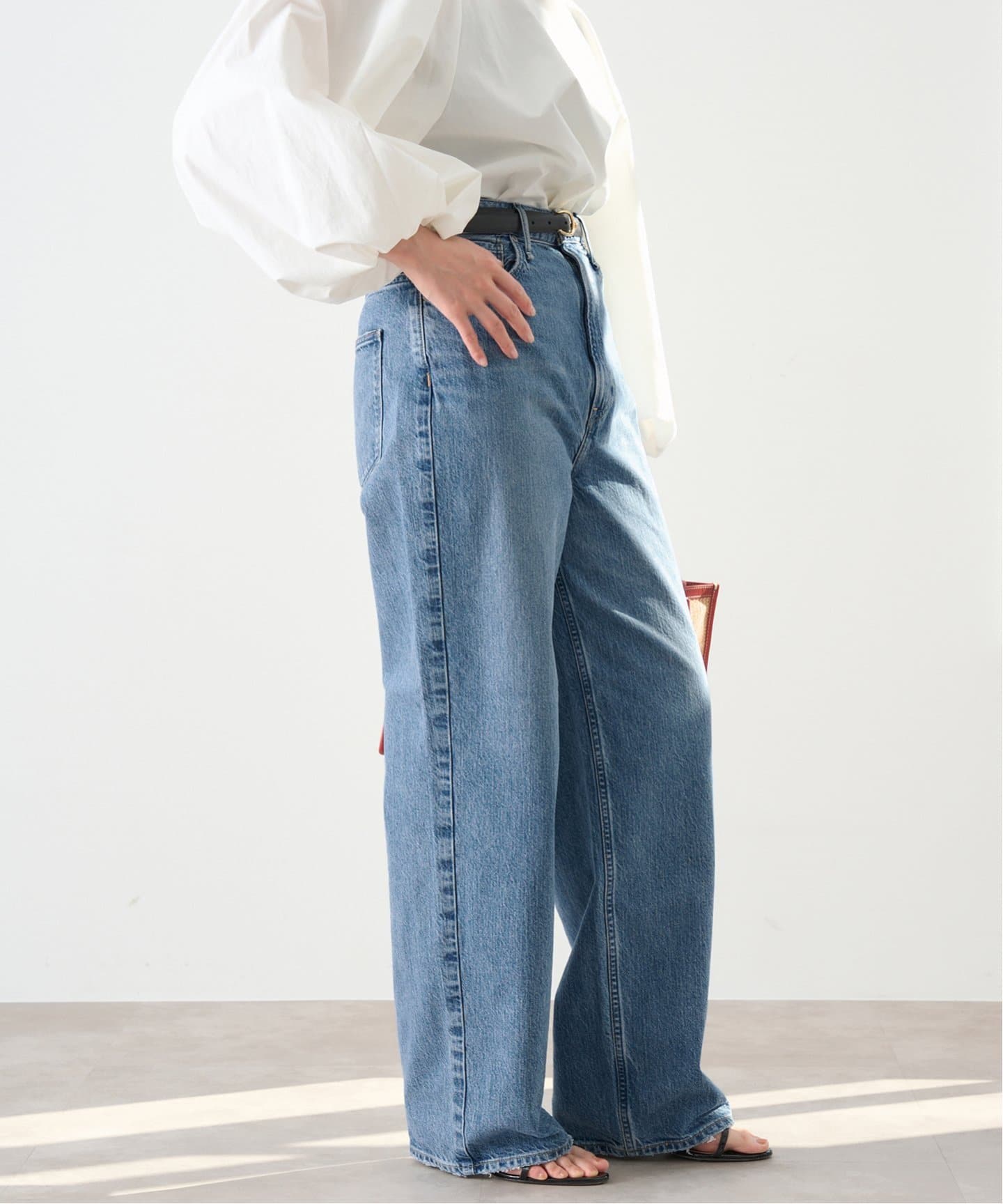 upper hights/アッパーハイツ 別注 THE GARNET ワイドストレートデニム