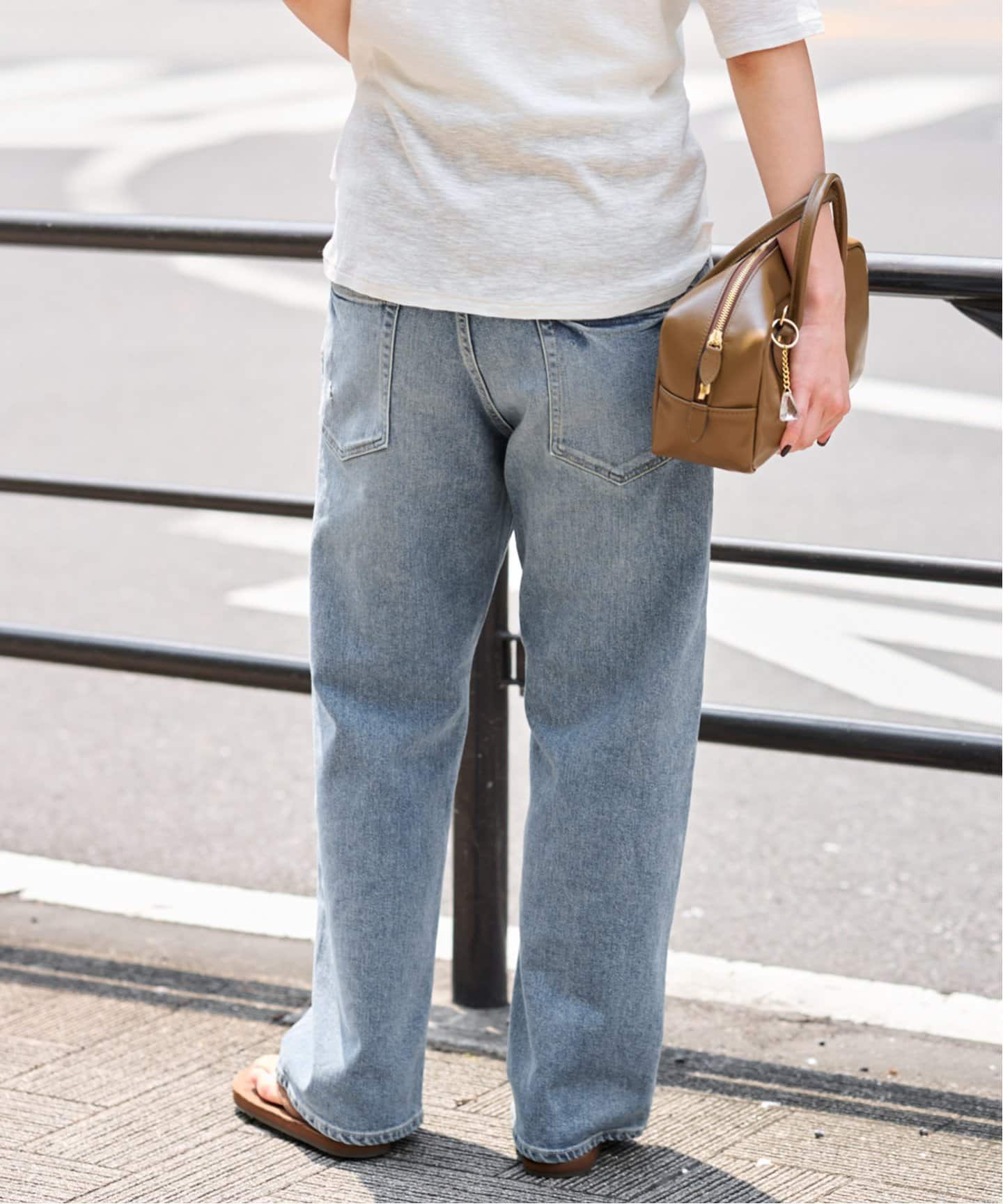 ≪追加・ベストセラー≫デニムストレートパンツ2（デニムパンツ