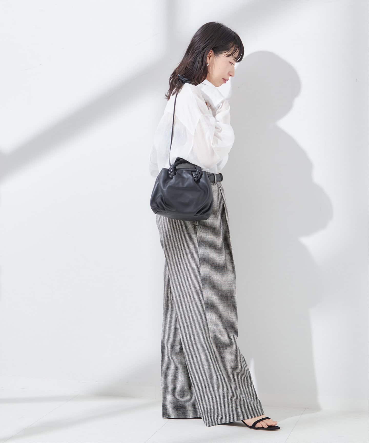 NALYA リネン/チェック タックパンツ（スラックス）｜JOURNAL STANDARD