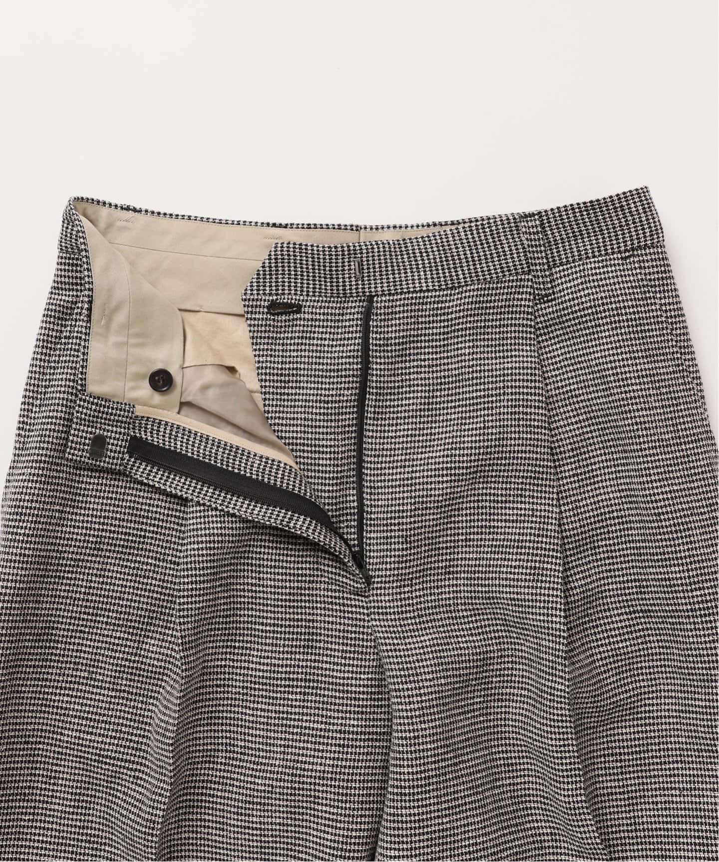 NALYA リネン/チェック タックパンツ（スラックス）｜JOURNAL STANDARD