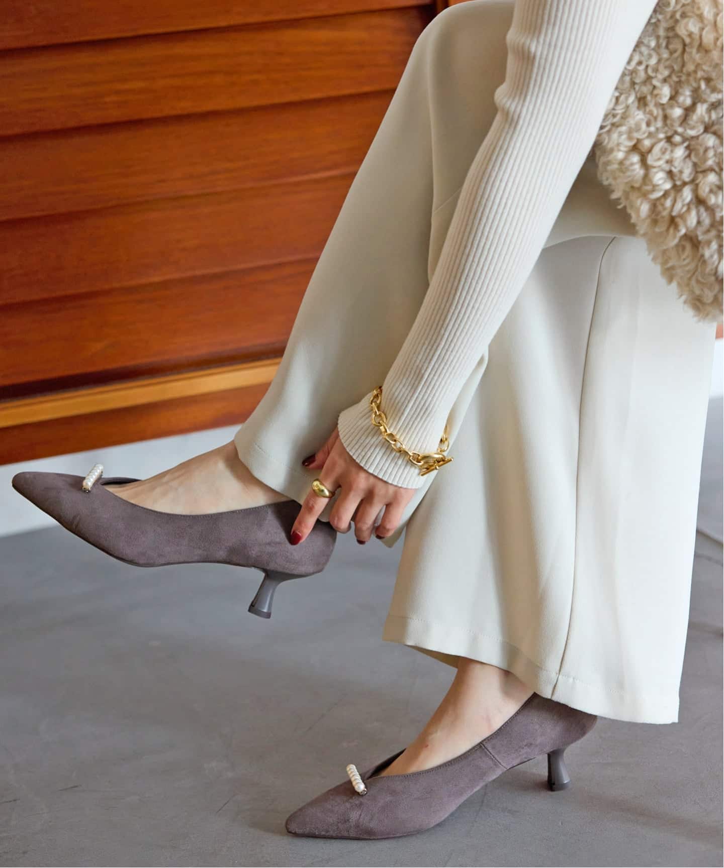 追加》5cmパールラインパンプス（パンプス）｜LE TALON（ル タロン）の