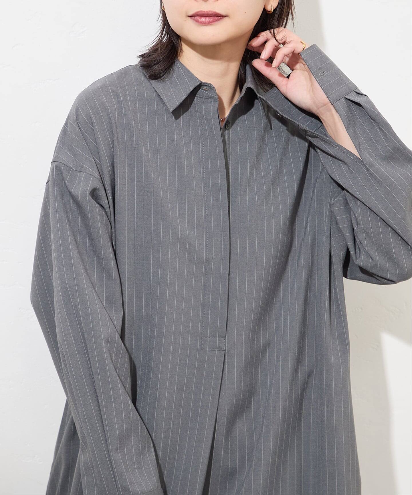 ソモウライクバックスリットシャツワンピース（ワンピース）｜JOURNAL