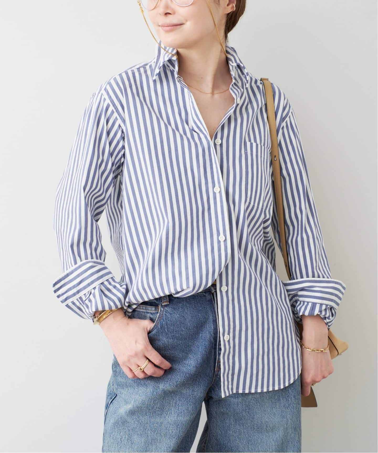 STRIPE ボタンダウン シャツ（シャツ／ブラウス）｜Deuxieme Classe