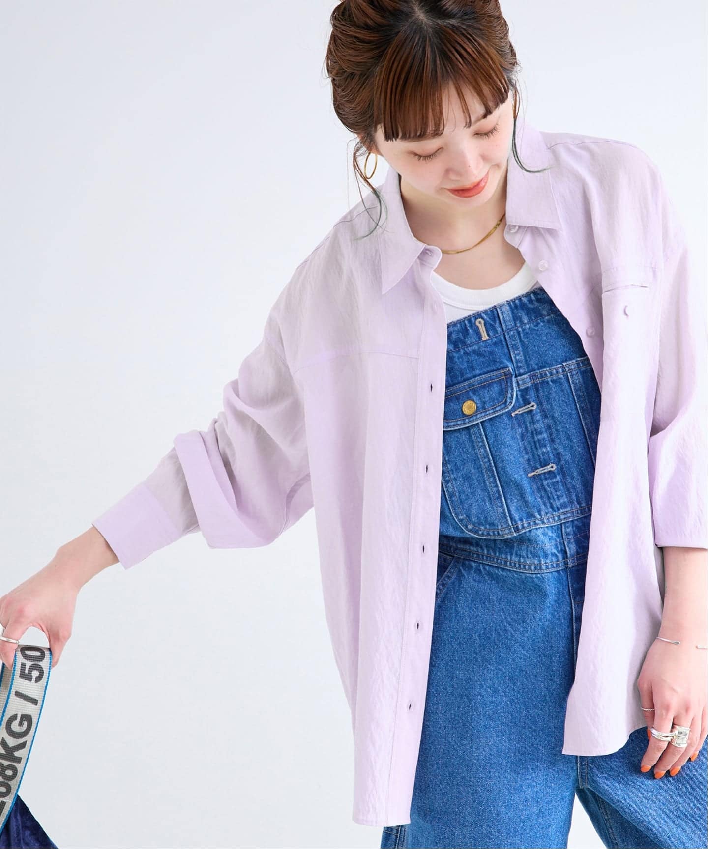 予約》手洗い可 / シアーヘザーオーバーシャツ（シャツ／ブラウス