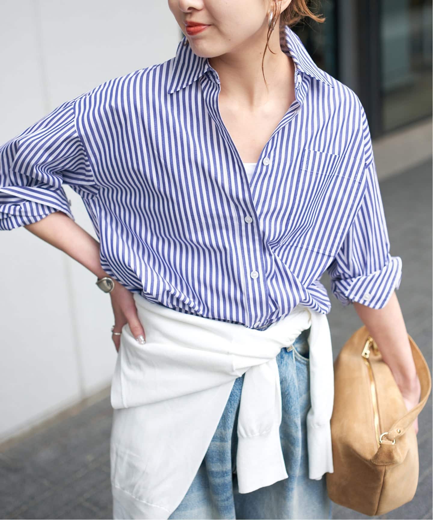 新色有り / 追加2》50コットンコンパクトシャツ（シャツ／ブラウス