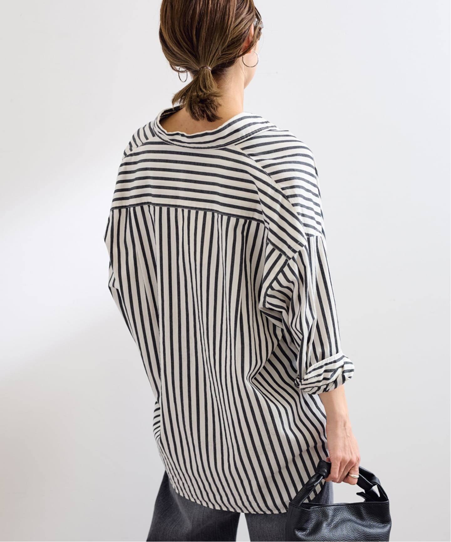 ≪WEB限定 / 追加≫コットンストライプレギュラーカラーシャツ（シャツ