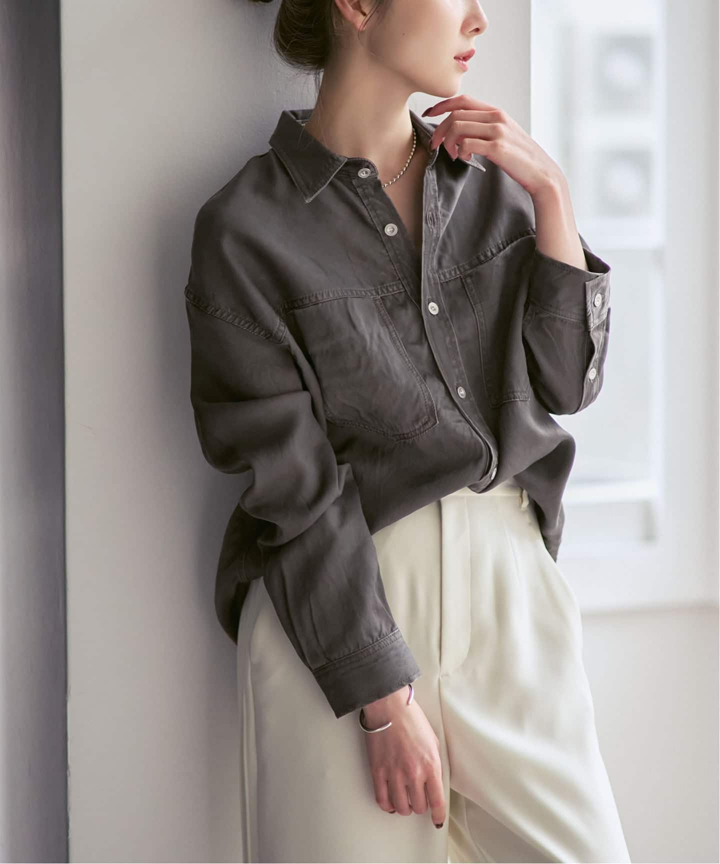 フェードカラービッグポケットシャツ（シャツ／ブラウス）｜NOBLE