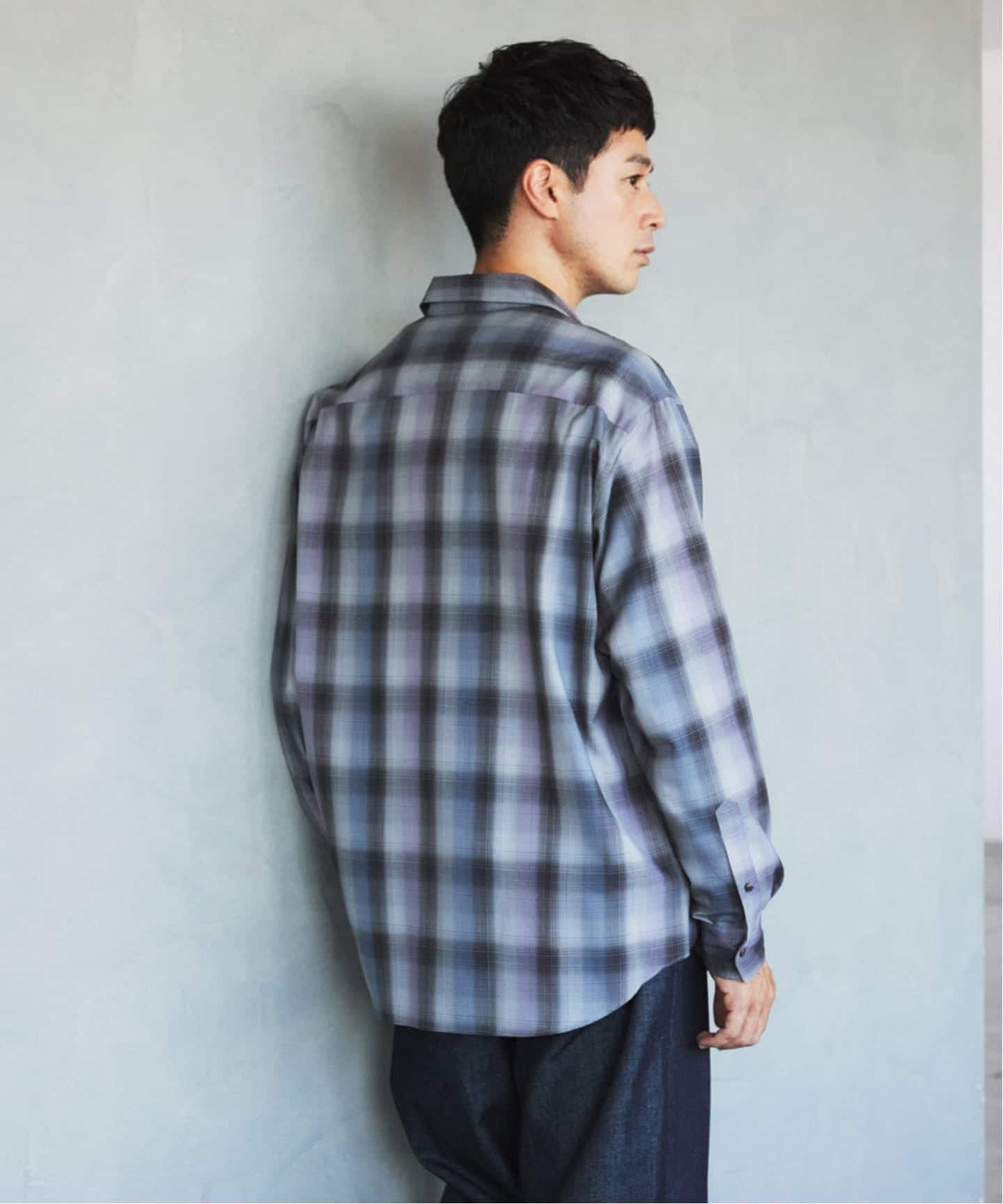 SUPER 120's ウール チェック レギュラー シャツ（シャツ／ブラウス