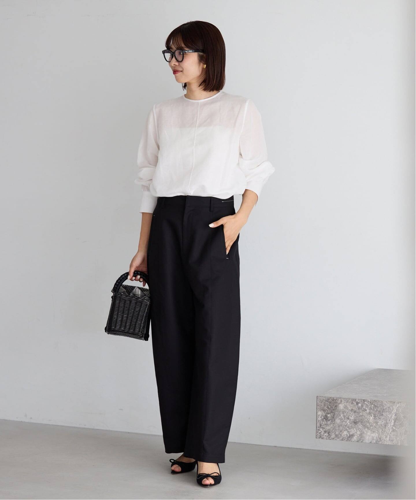 新色/WEB限定/追加2》ラミーリヨセルノーカラーブラウス（シャツ