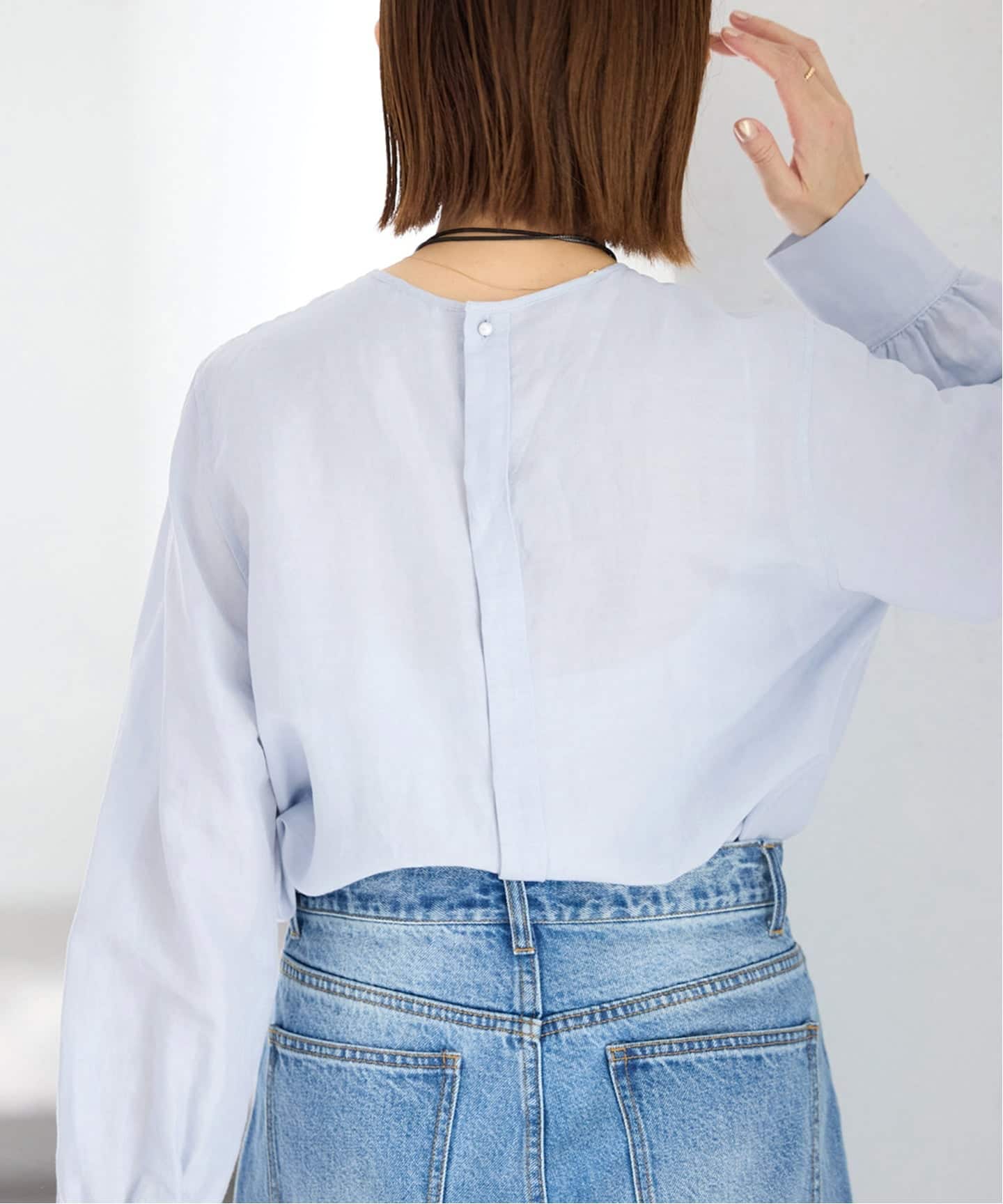 新色/WEB限定/追加2》ラミーリヨセルノーカラーブラウス（シャツ