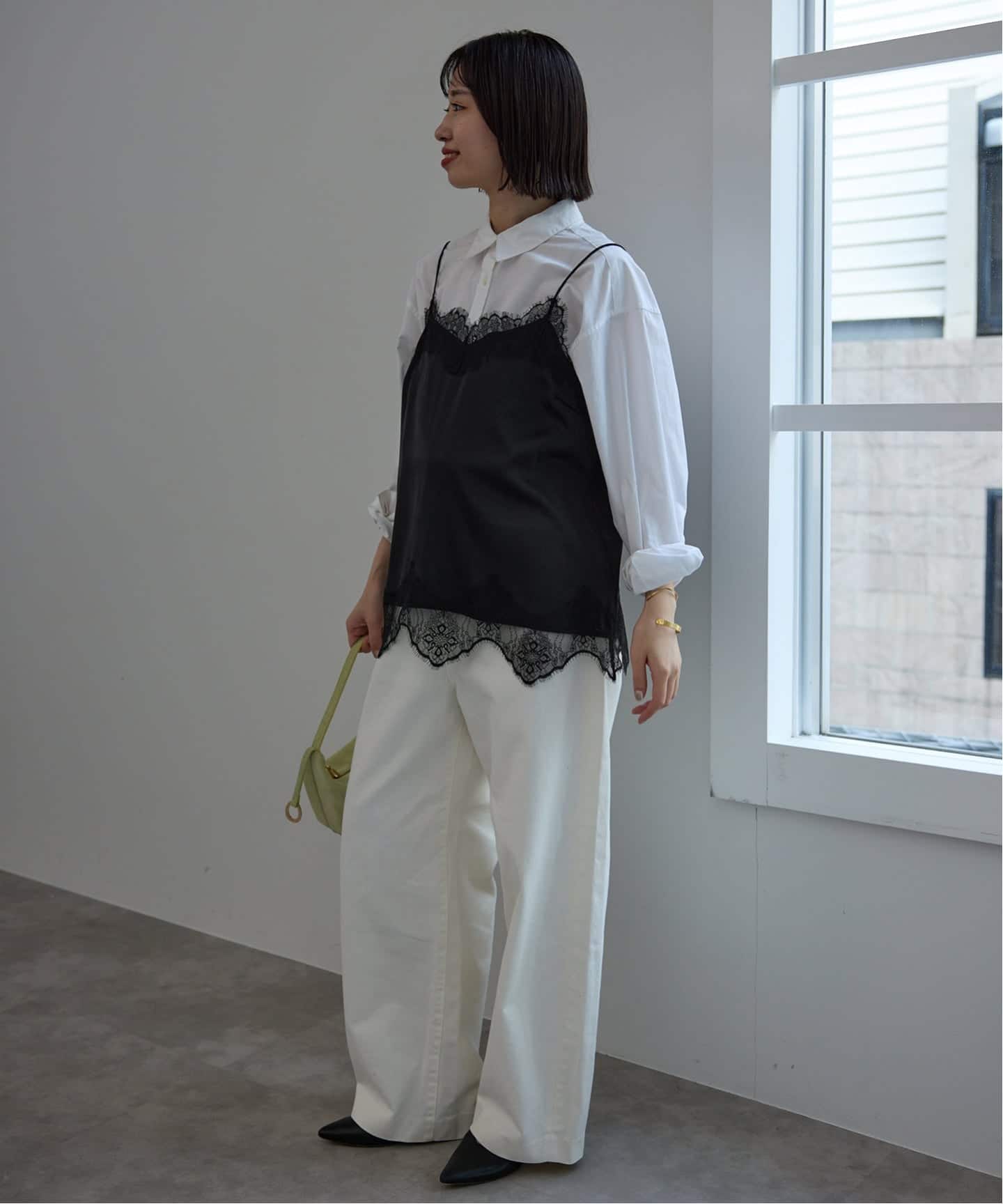 追加2予約》サテンレースキャミソール（キャミソール）｜SLOBE IENA