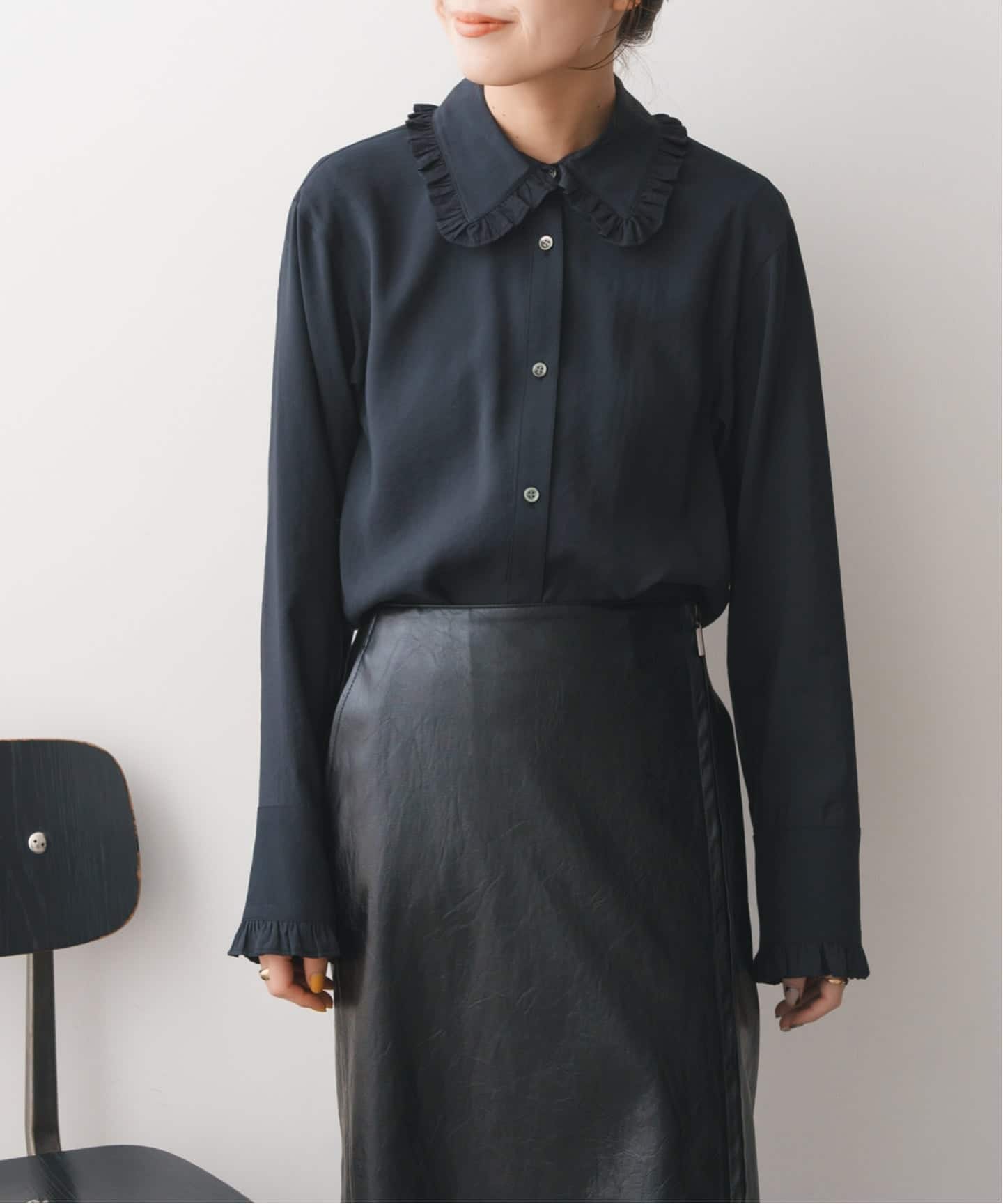 WEB限定 / 追加》フリルカラーブラウス（シャツ／ブラウス）｜Spick