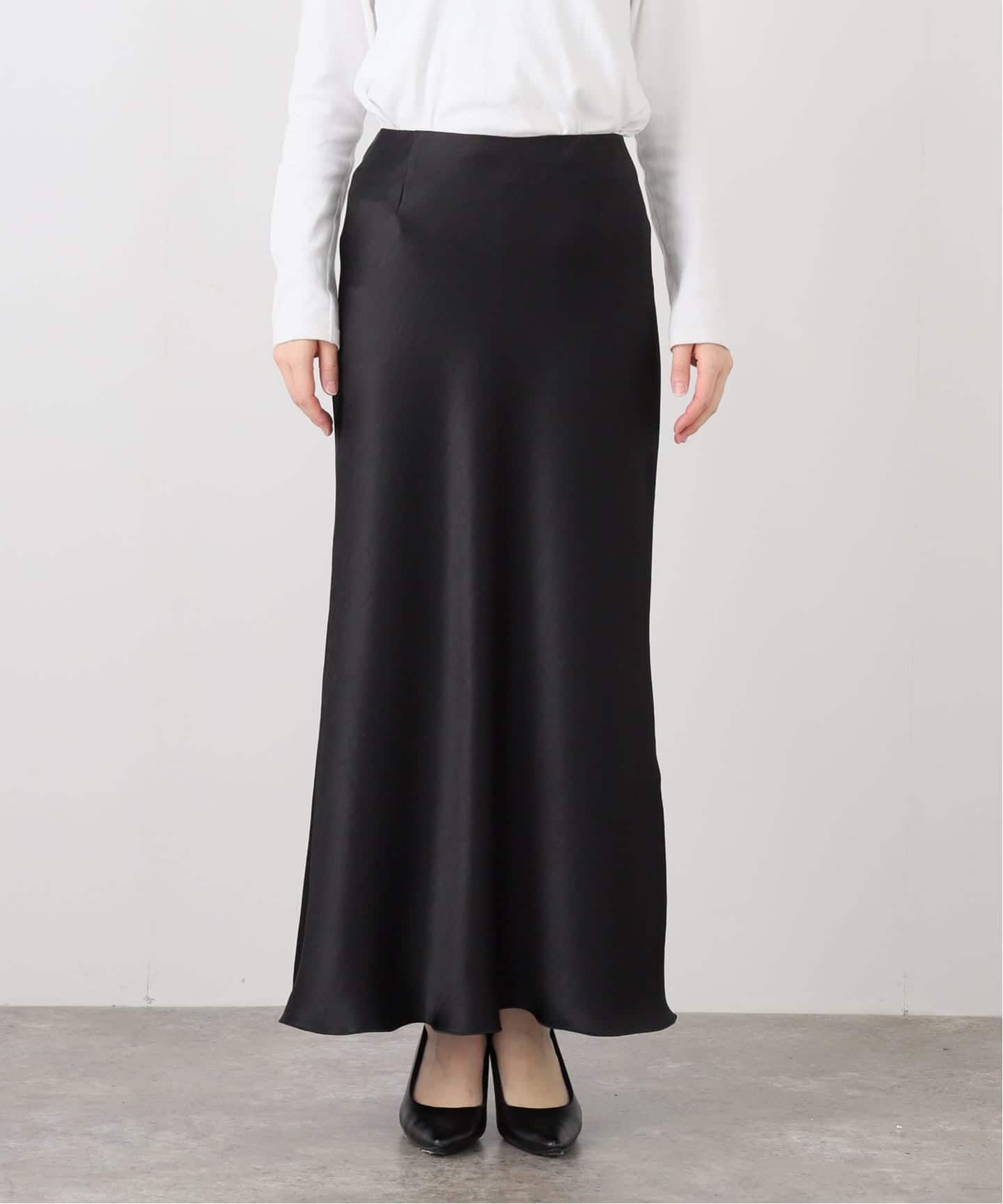 追加16》ダブルサテンスカート（ロング・マキシ丈スカート）｜IENA