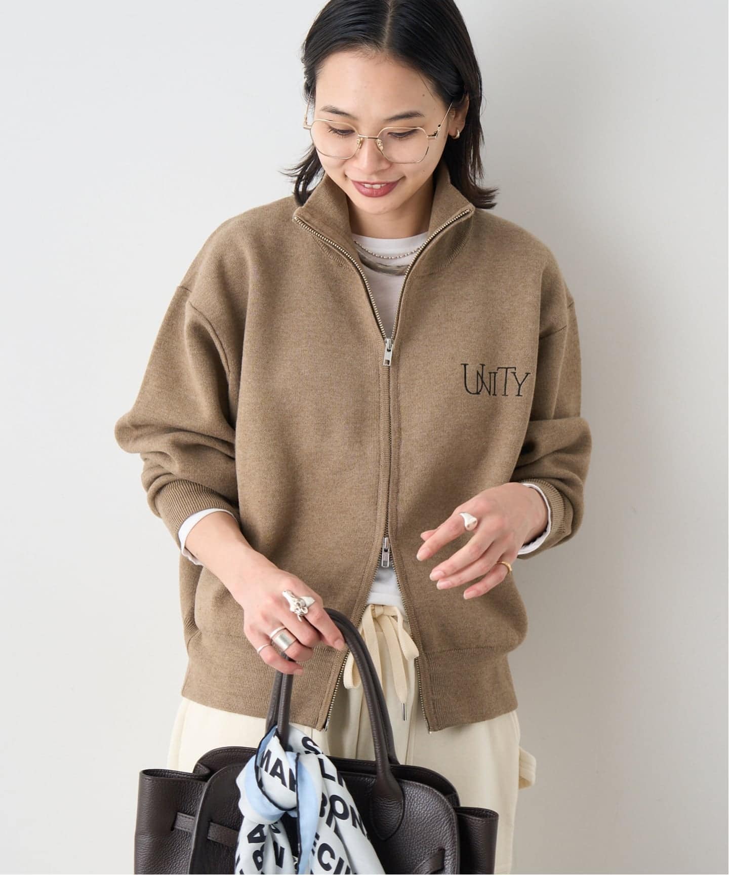 バックロゴダブルジップカーディガン（カーディガン）｜JOURNAL