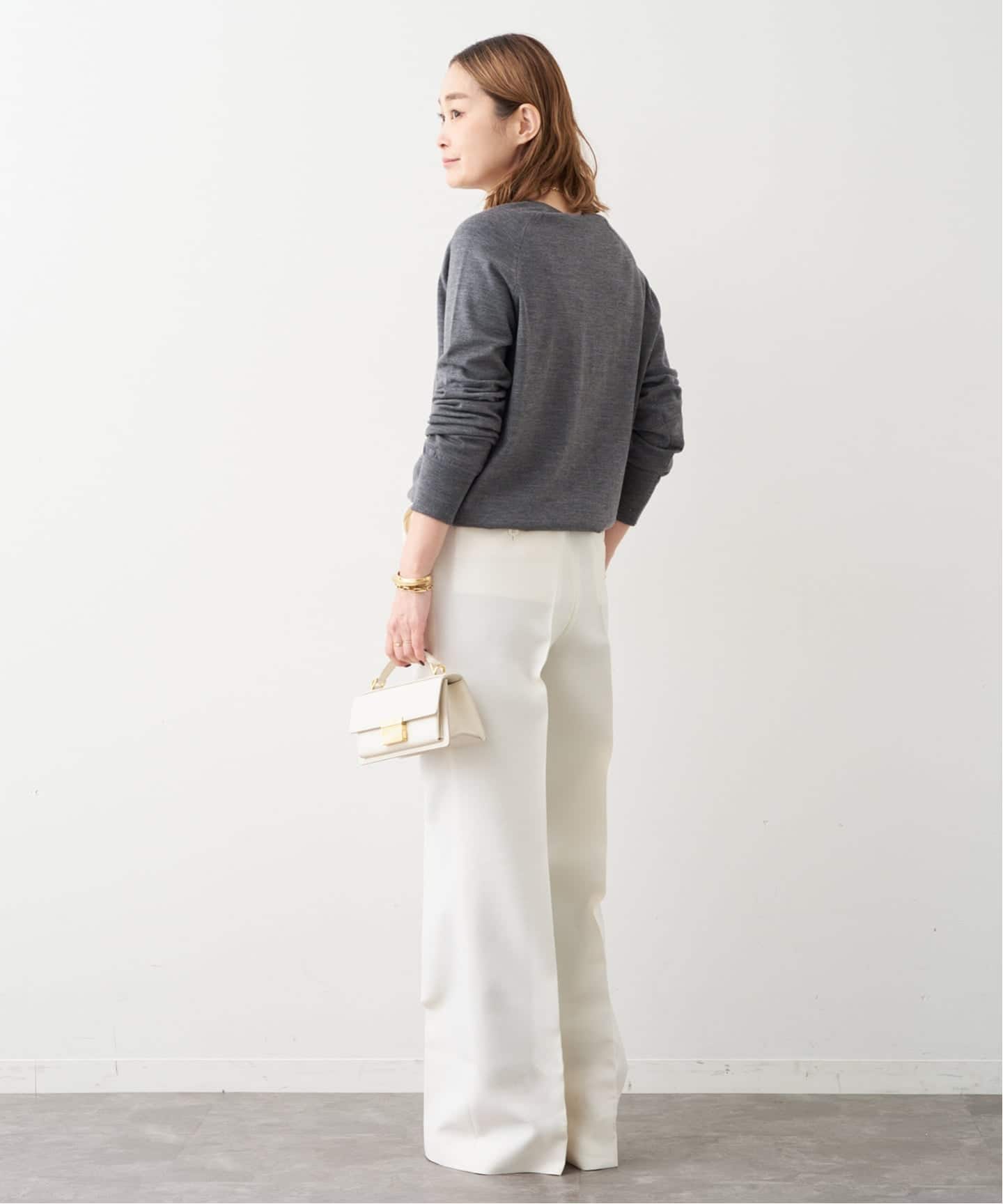 OPTIMO クルーネック プルオーバー（ニット／セーター）｜Deuxieme