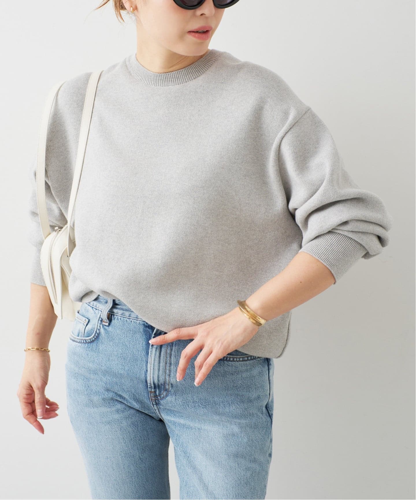 SMOOTH TOP クルーネック プルオーバー（ニット／セーター）｜Deuxieme