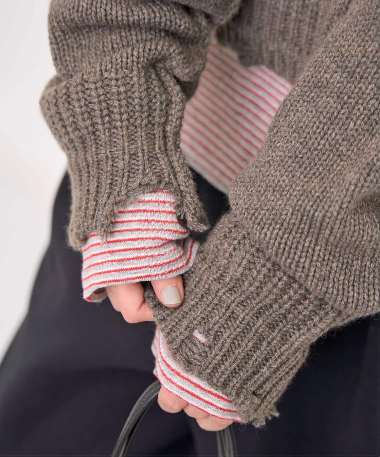 GOOD GRIEF!/グッド グリーフ】 DAMAGED KNIT TOP（ニット／セーター