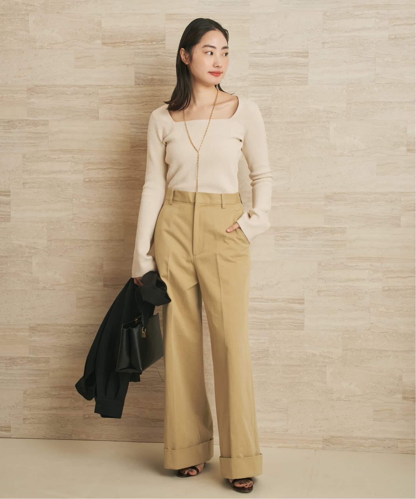 Noil silk Square ニット（ニット／セーター）｜Plage（プラージュ）の