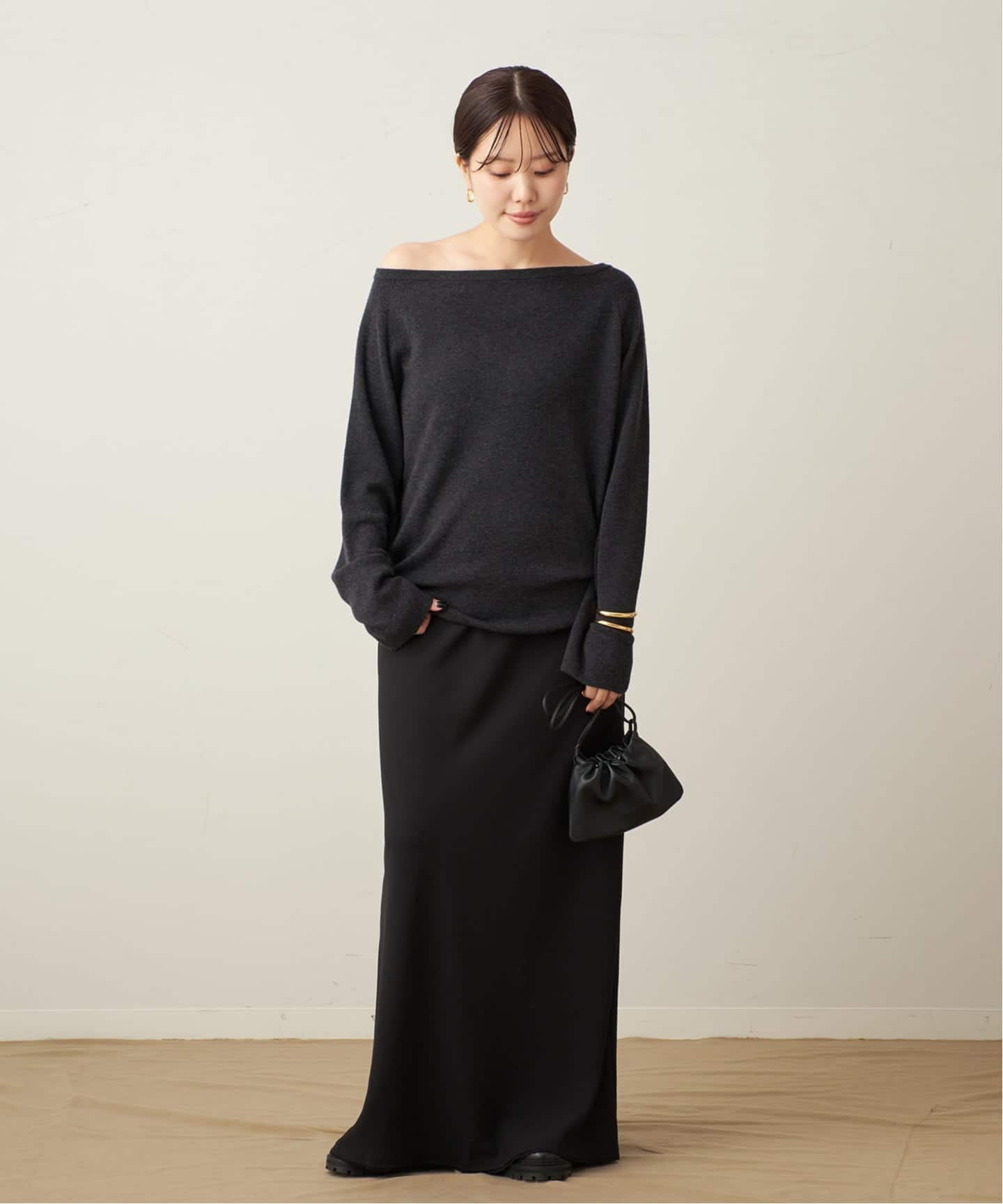 追加》Off shoulder slit ニット 3（ニット／セーター）｜Plage