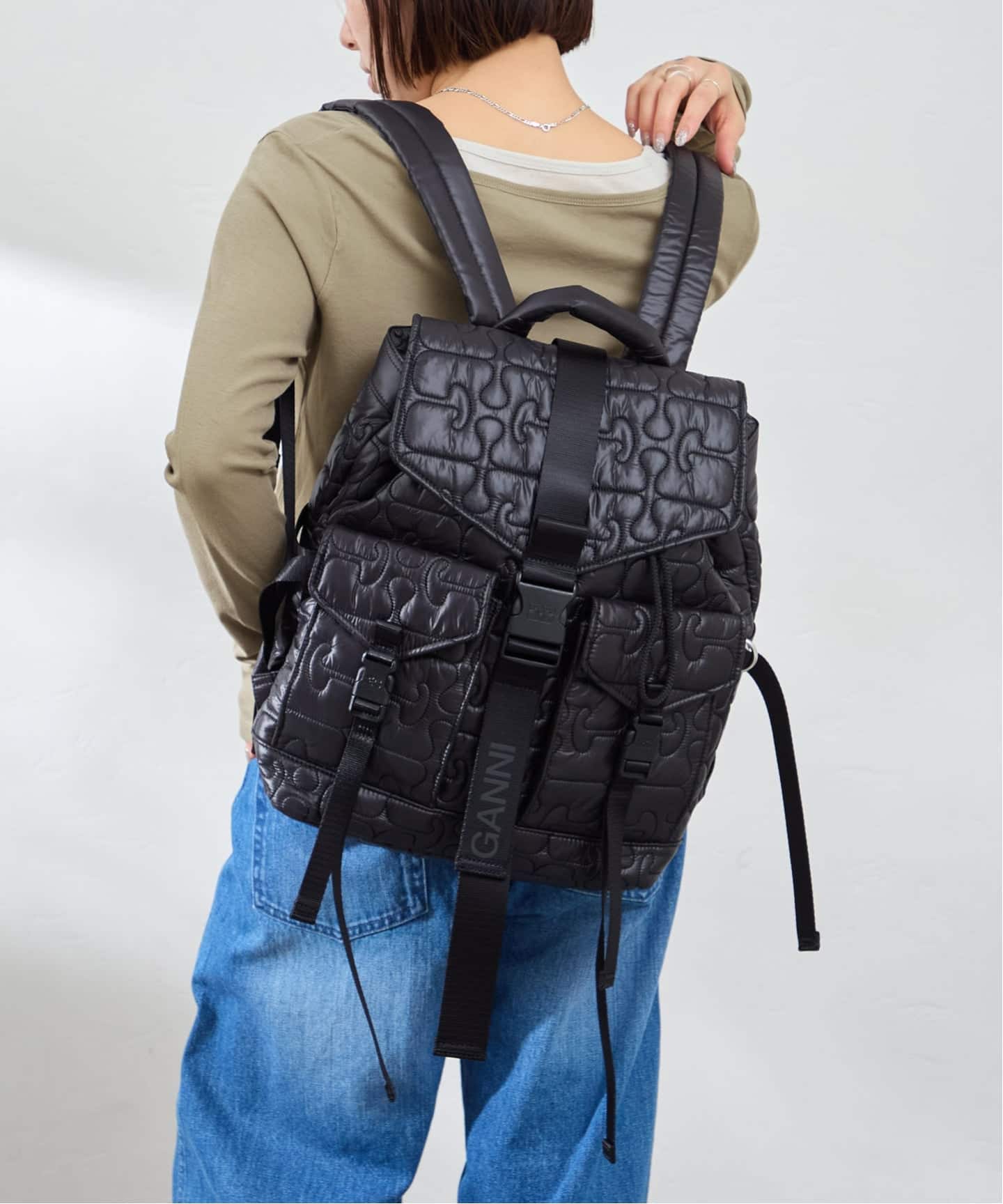 GANNI / ガニー Re-Tech Quilted Backpack（バックパック／リュック