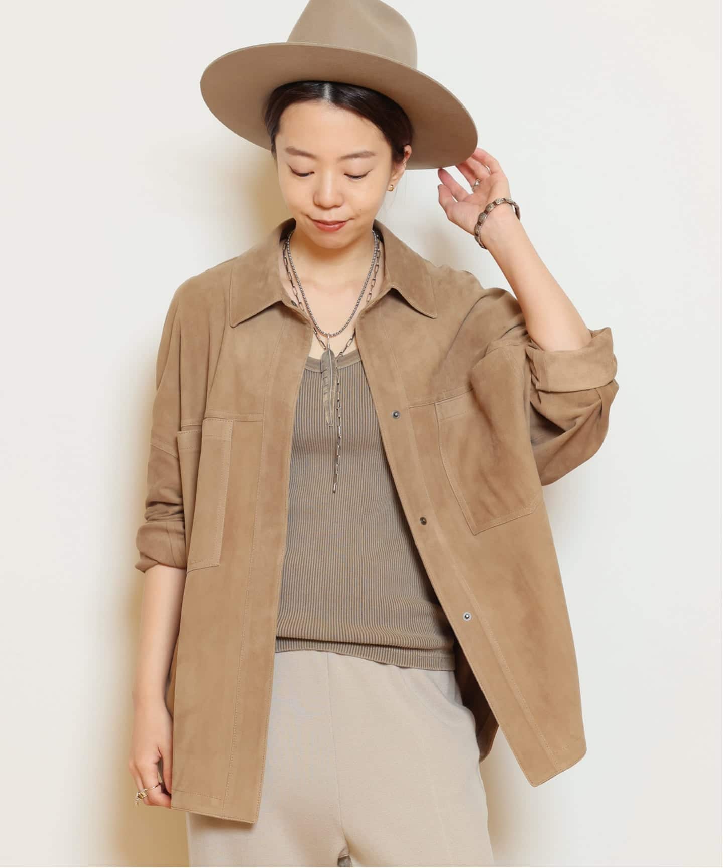 FURLING by GIANNI/ファーリングバイジャンニ】SUEDE シャツジャケット