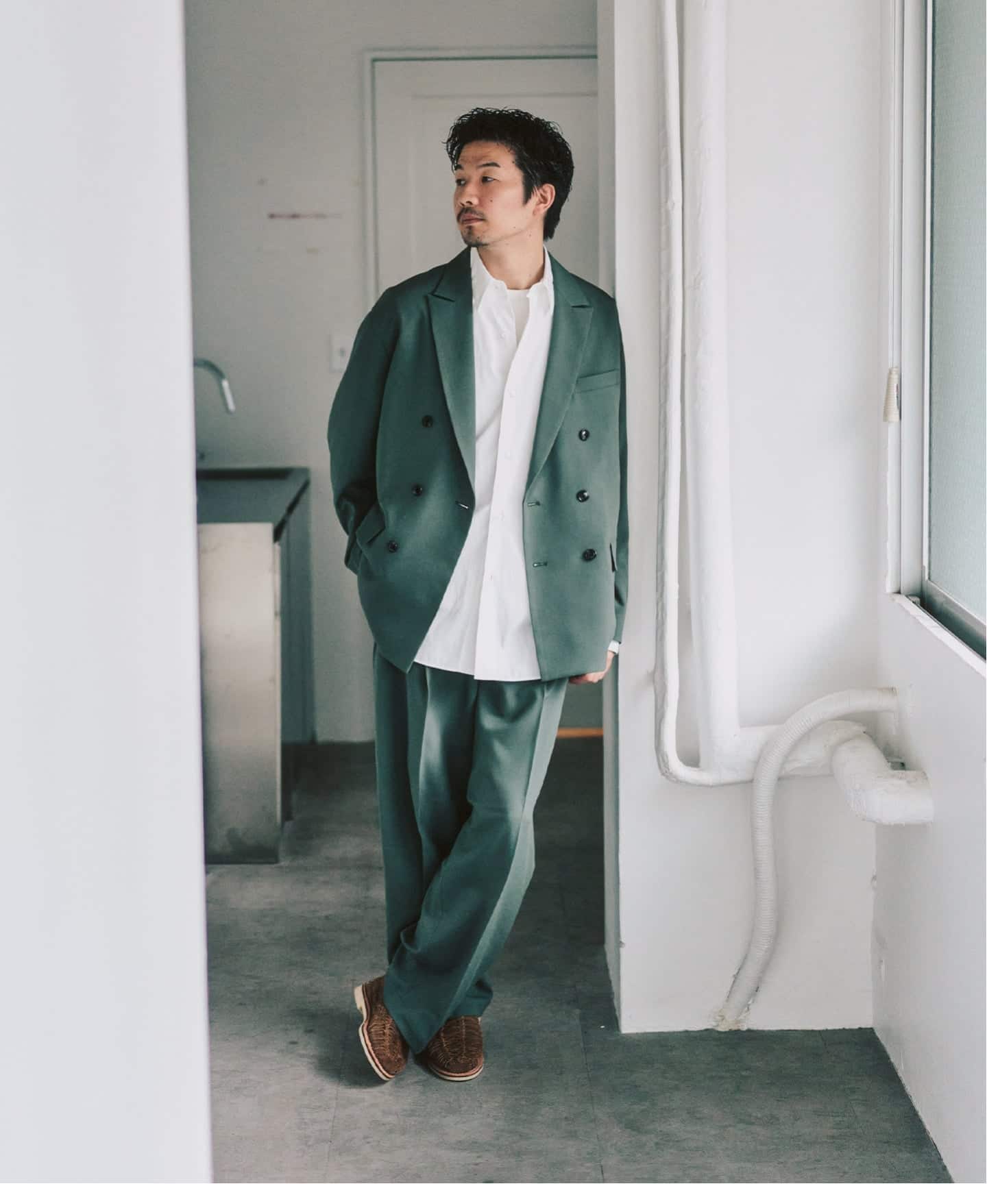 TRダブルワイドセットアップ ”ジャケット1点+パンツ1点” の2点セット