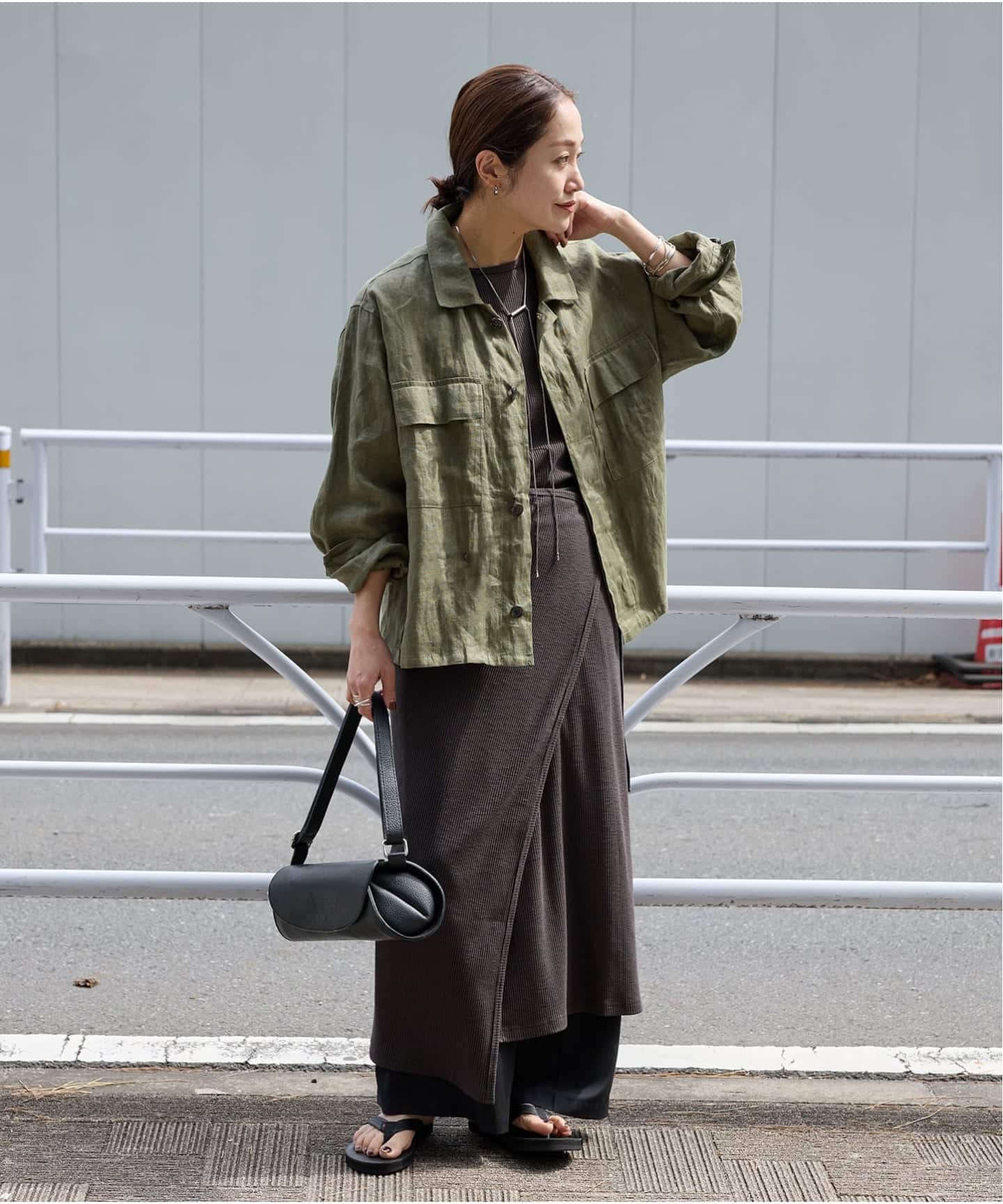 追加予約》リネンミリタリージャケット（ミリタリー）｜JOURNAL