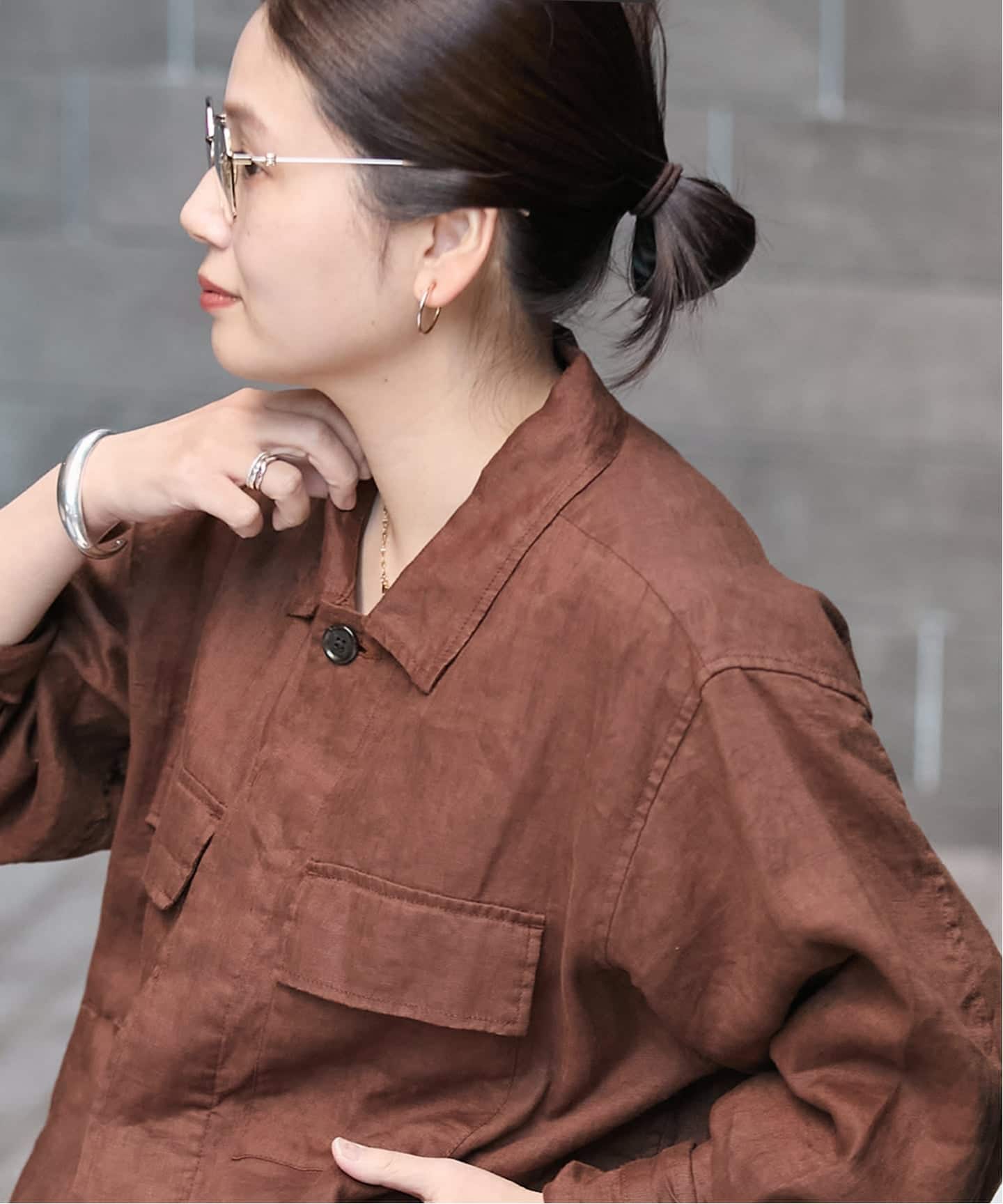 追加予約》リネンミリタリージャケット（ミリタリー）｜JOURNAL