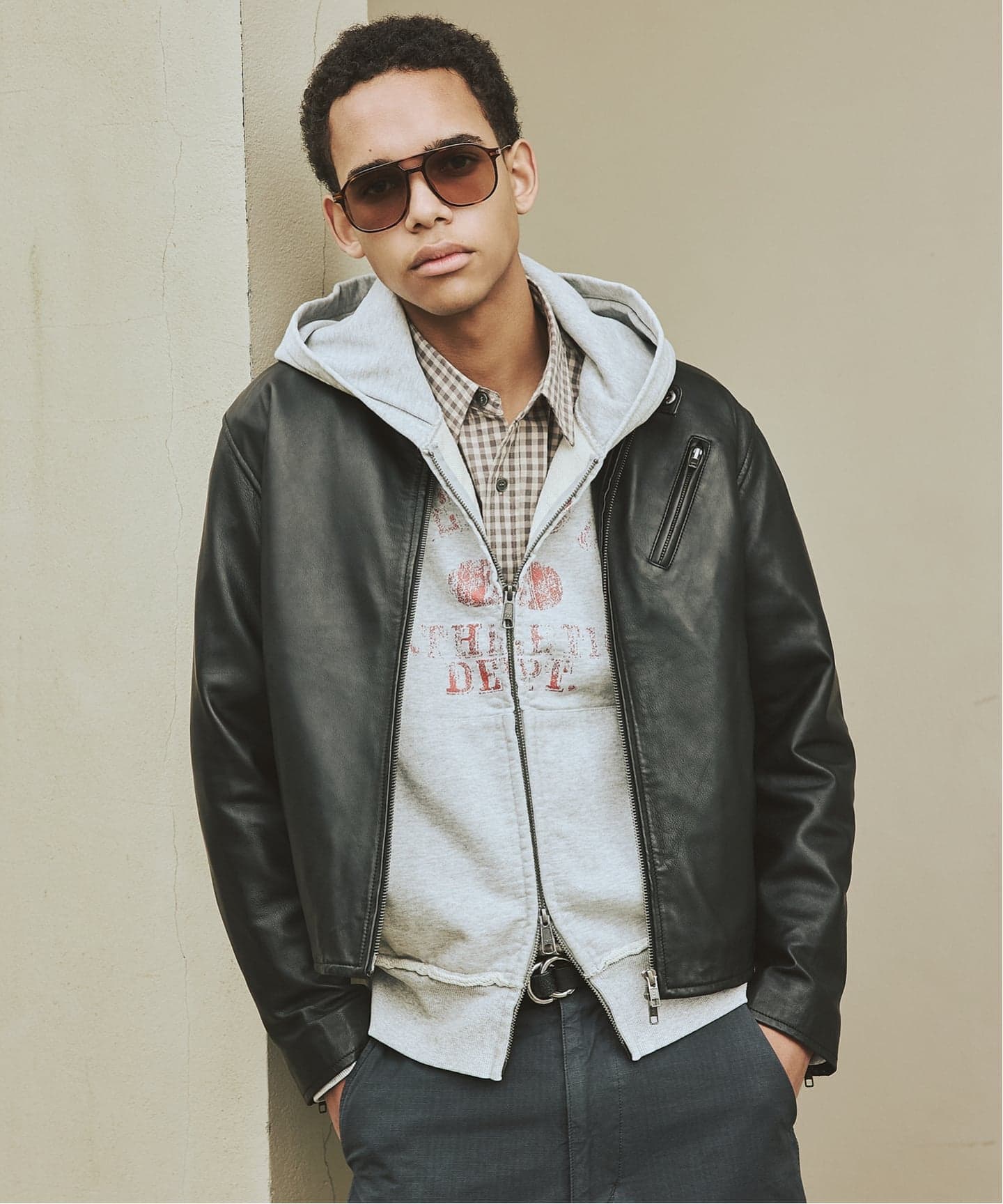 ウォッシュ シープ レザー シングル ライダース（レザージャケット