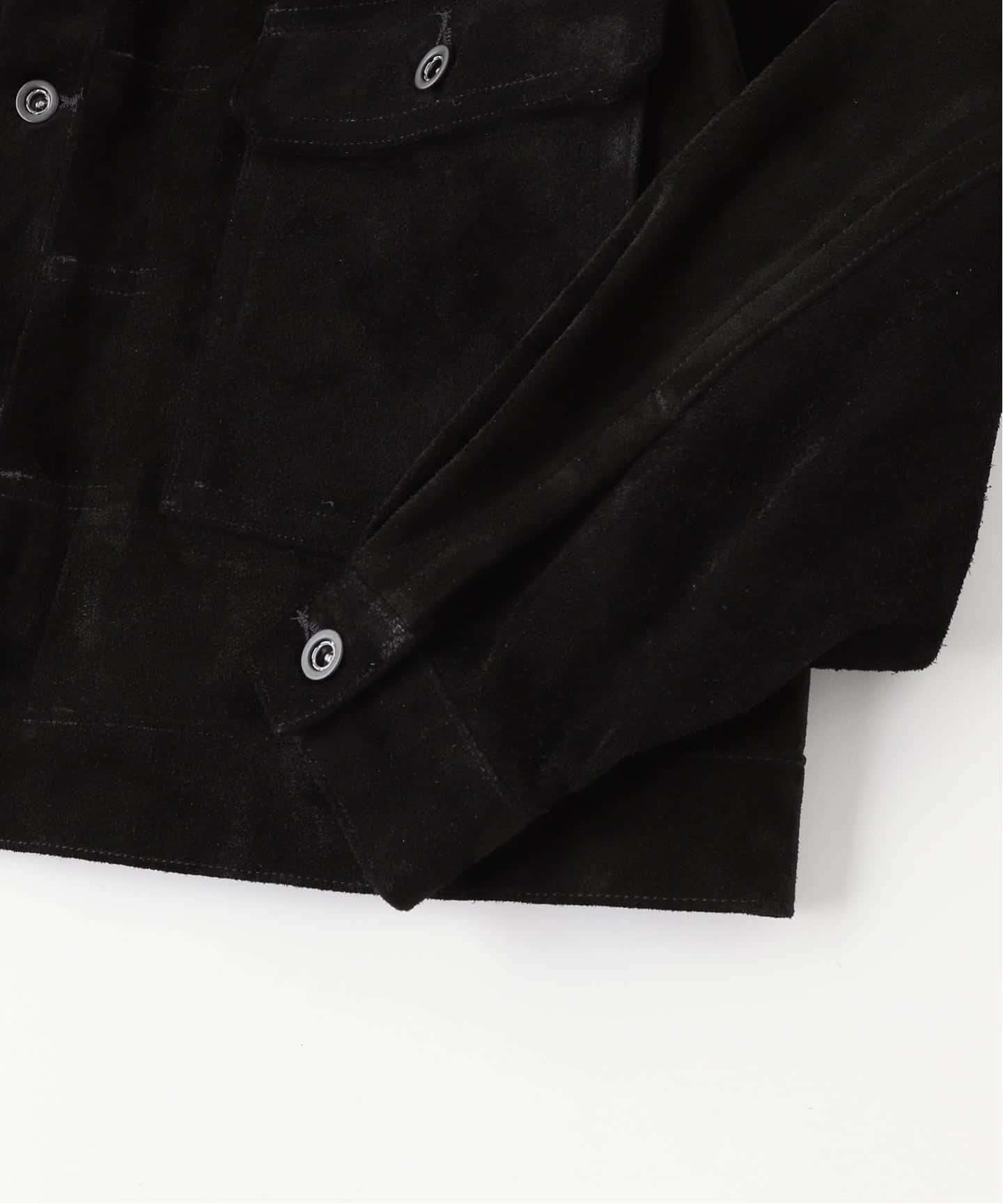 A LEATHER / エーレザー TRUCKER JACKET-SUEDE（レザージャケット