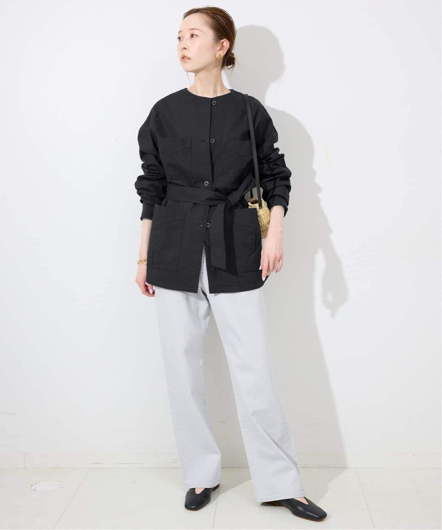 追加予約》ノーカラーサファリブルゾン（その他ブルゾン／アウター